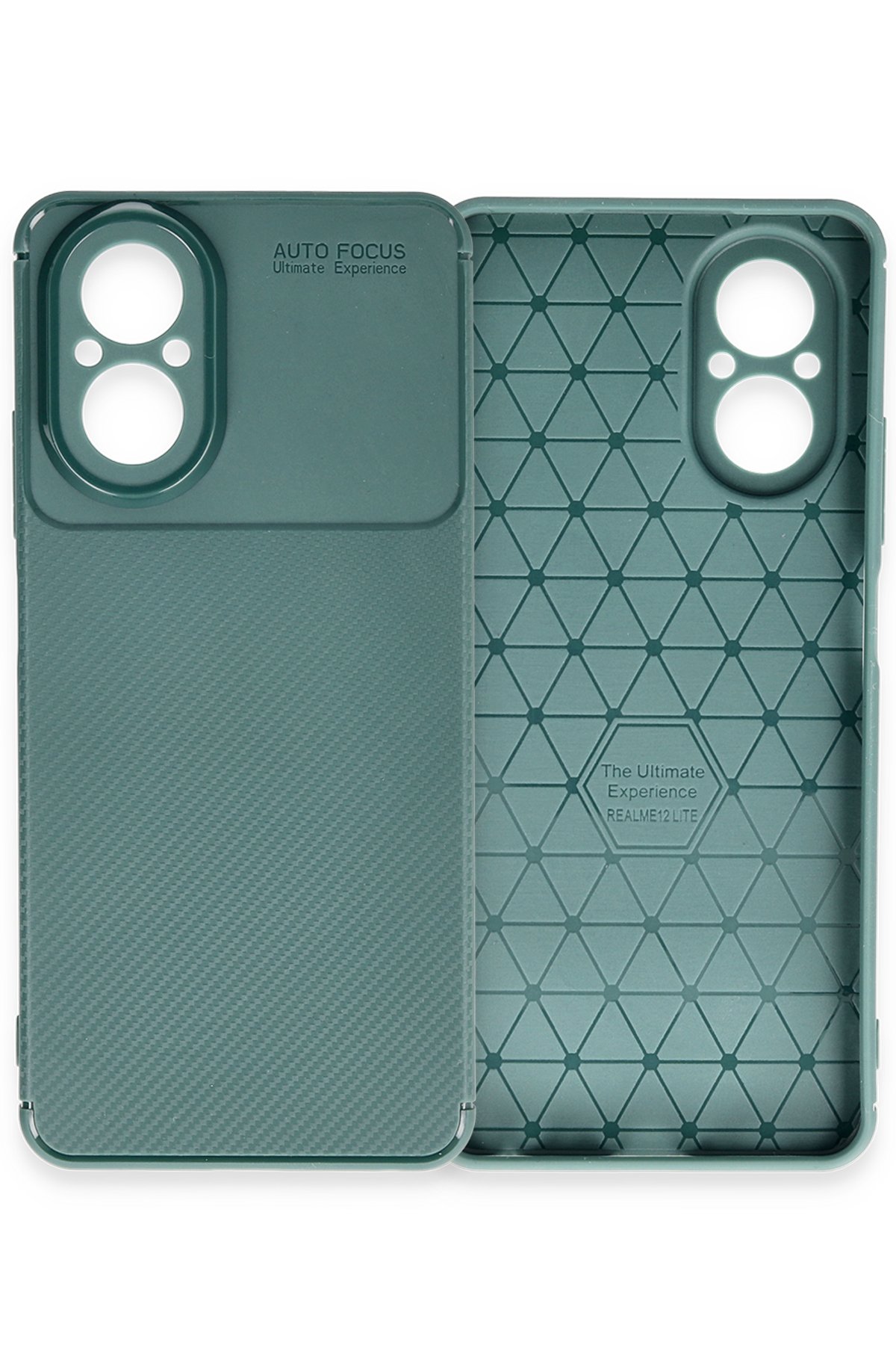 Newface Realme 12 Lite Kılıf Auto Focus Karbon Kapak - Lacivert