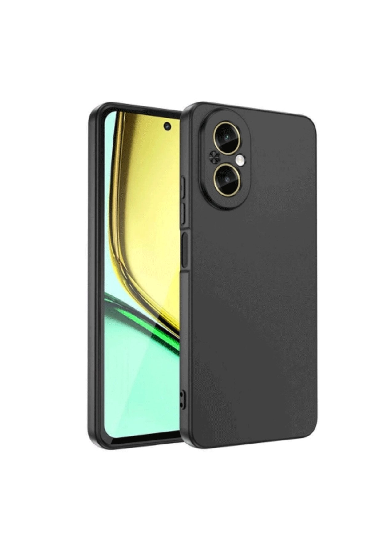 Newface Realme 12 Lite Kılıf Auto Focus Karbon Kapak - Siyah