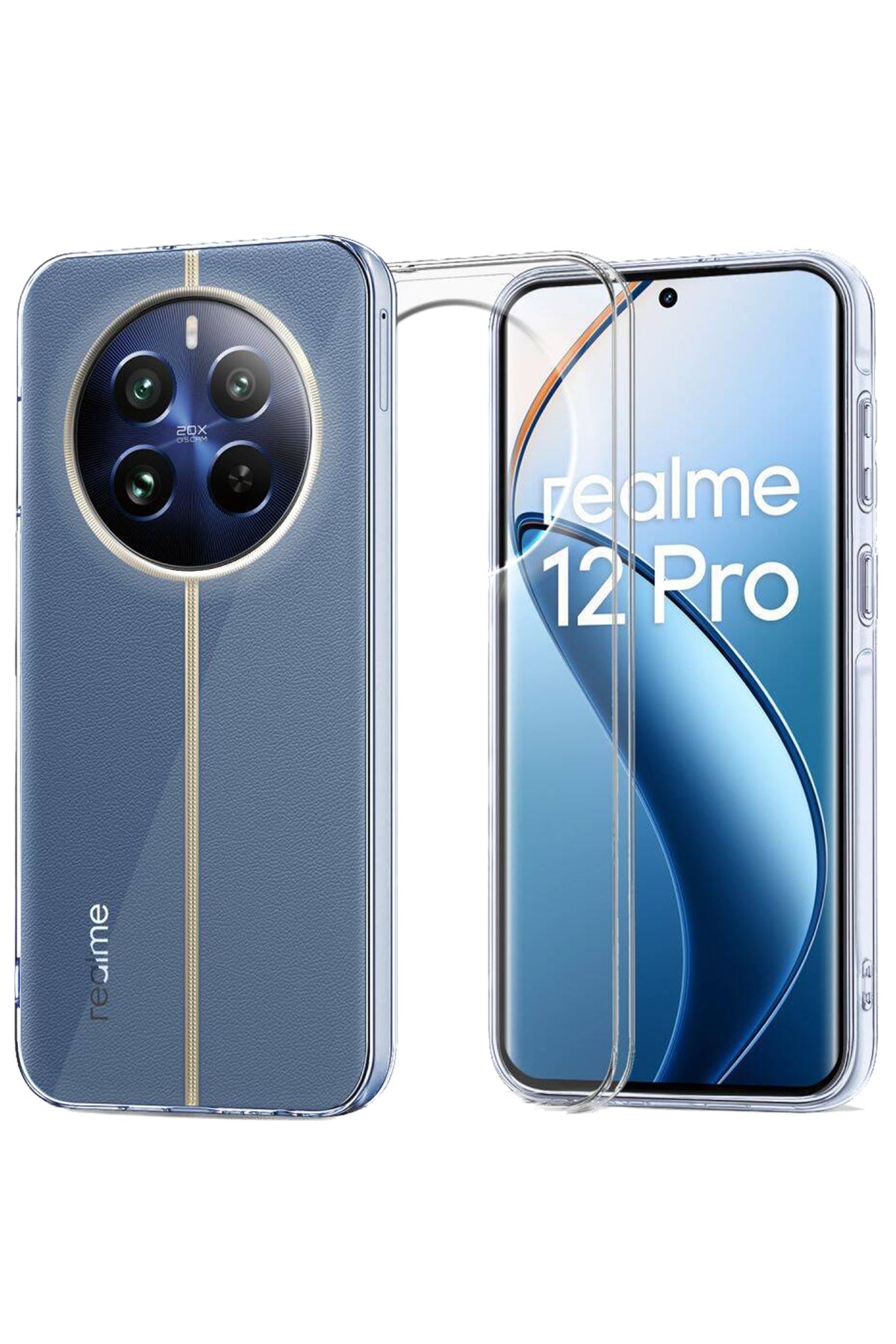 Newface Realme 12 Pro Plus Kılıf Auto Focus Karbon Kapak - Lacivert