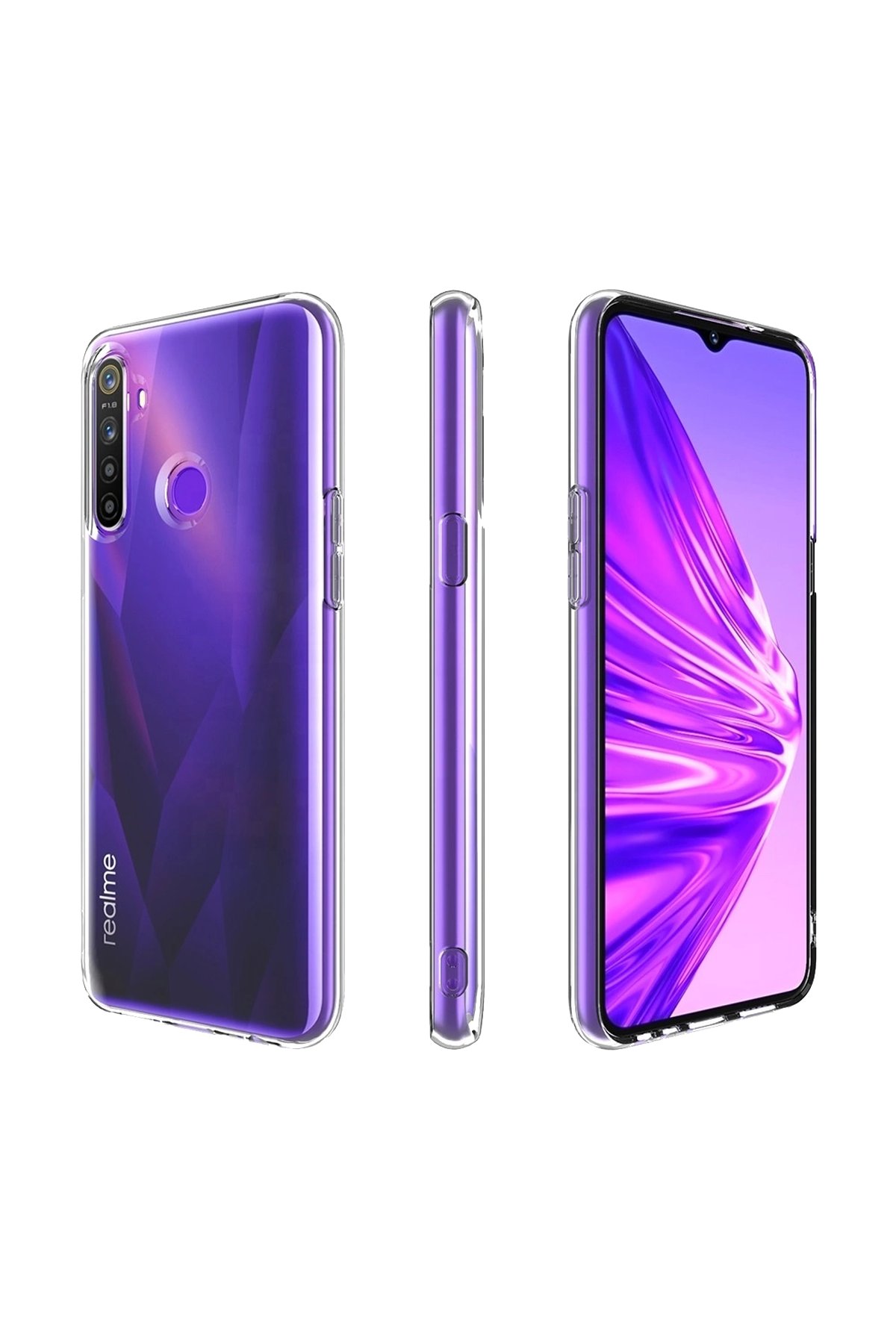 Newface Realme 5i Kılıf Trend S Plus Kapaklı Kılıf - Siyah