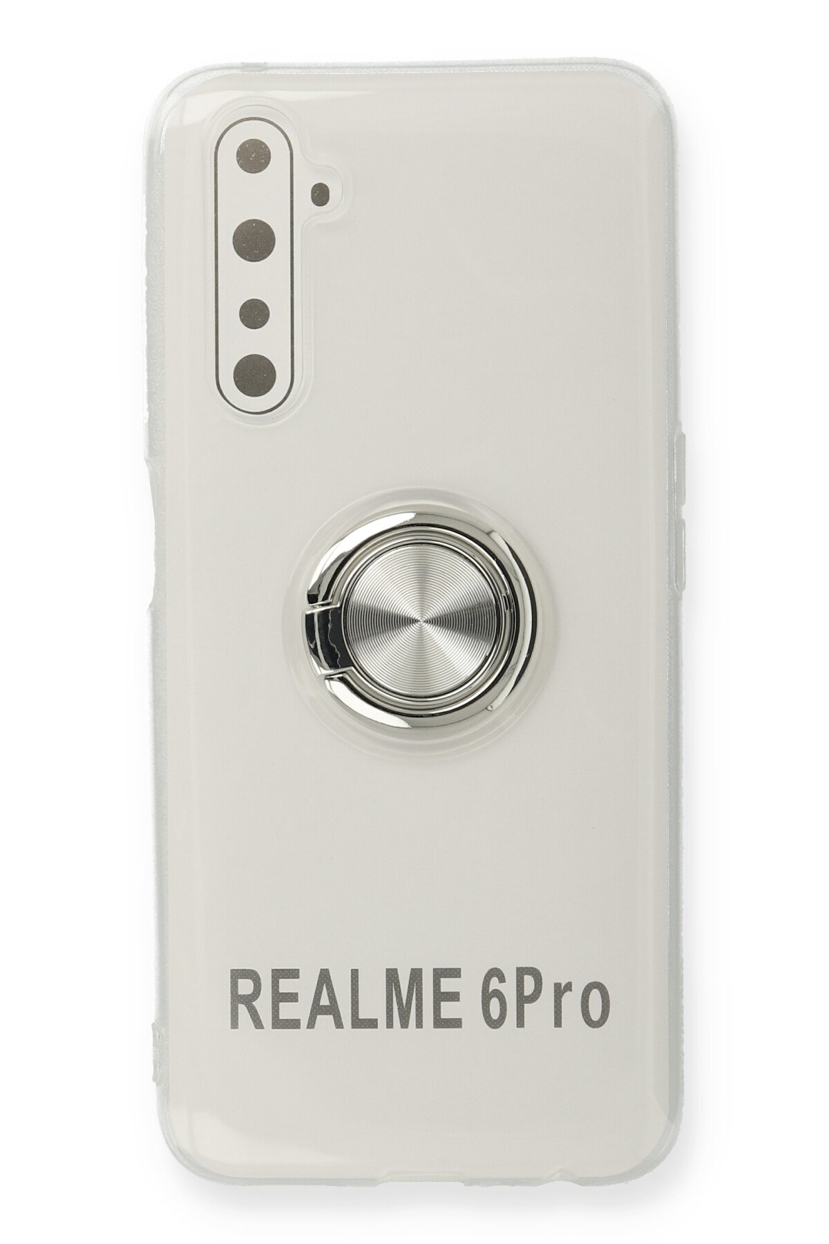 Newface Realme 6 Pro Kılıf Viktor Yüzüklü Silikon - Pembe