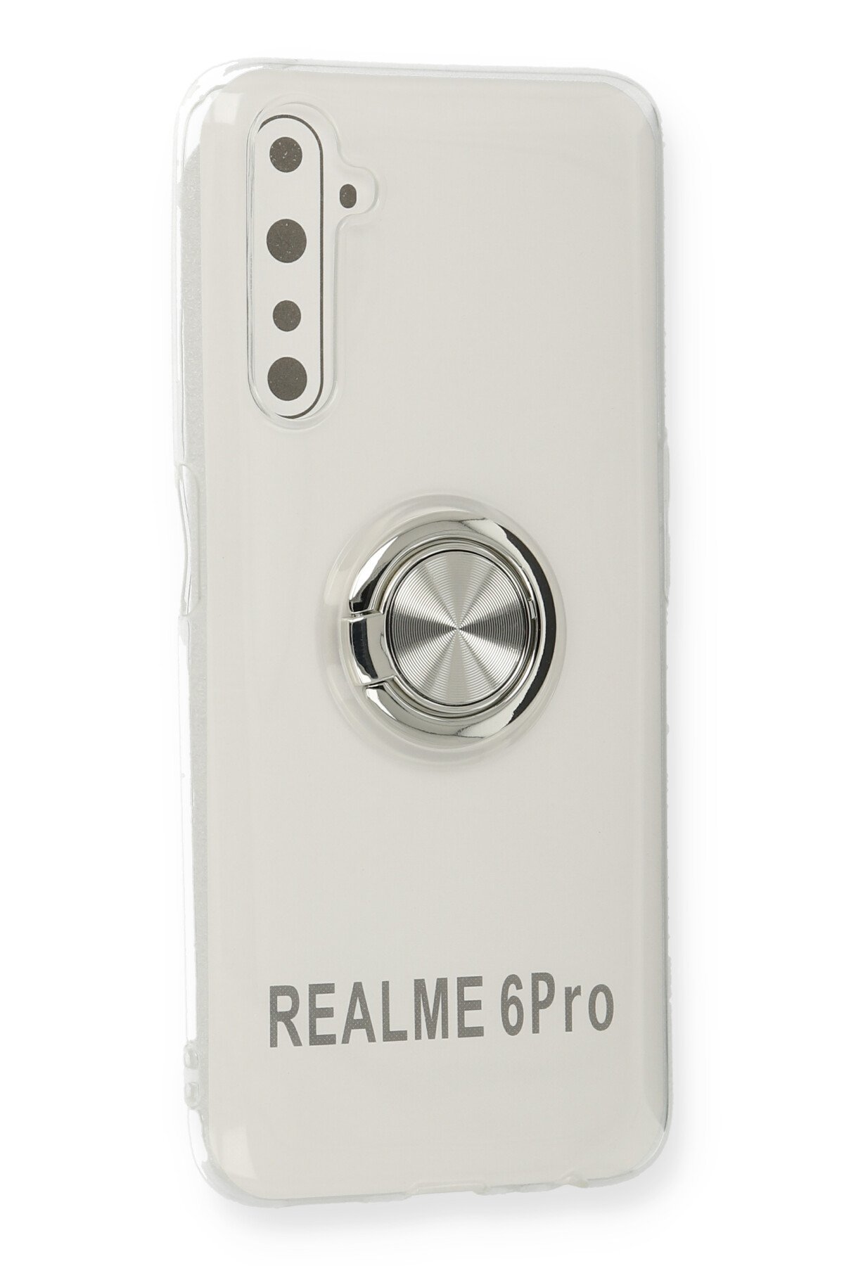 Newface Realme 6 Pro Kılıf Viktor Yüzüklü Silikon - Pembe