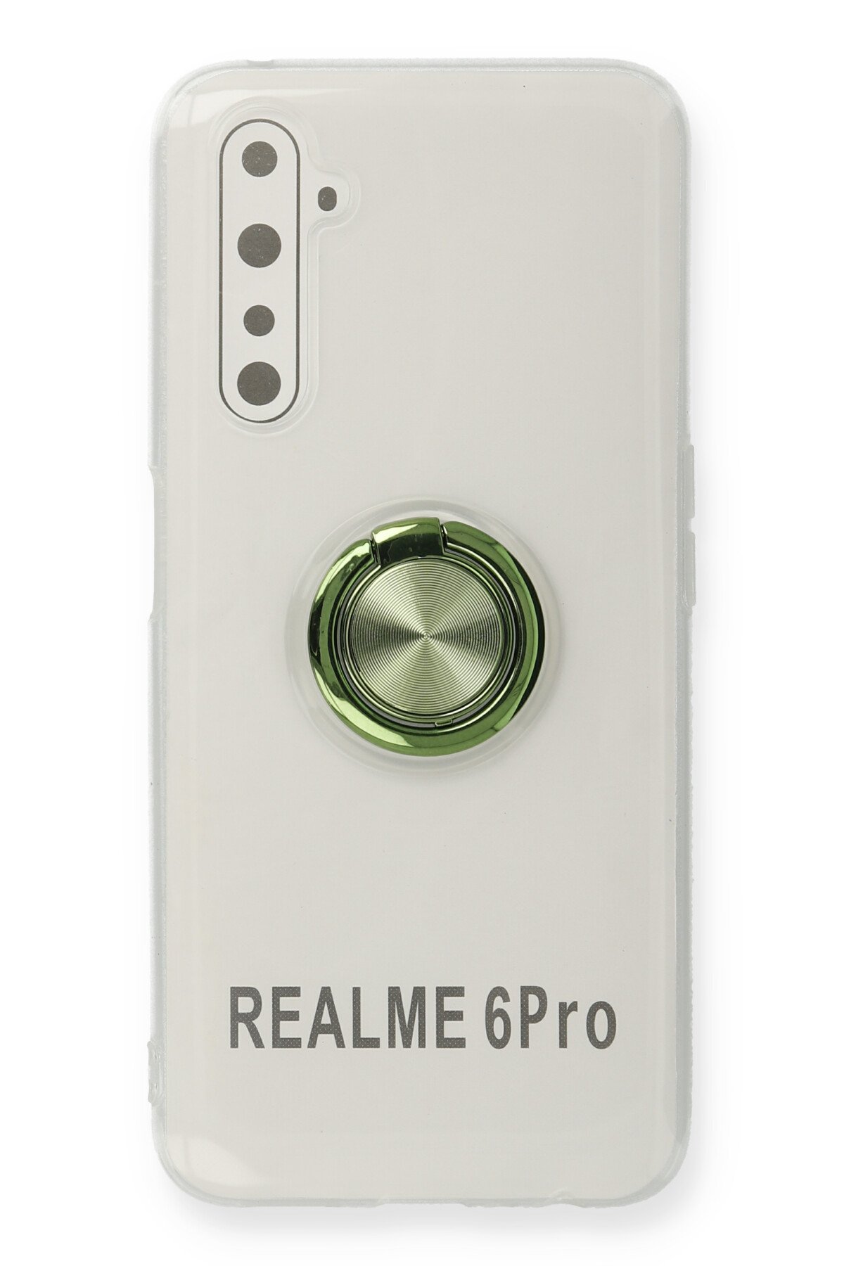 Newface Realme 6 Pro Kılıf Viktor Yüzüklü Silikon - Pembe