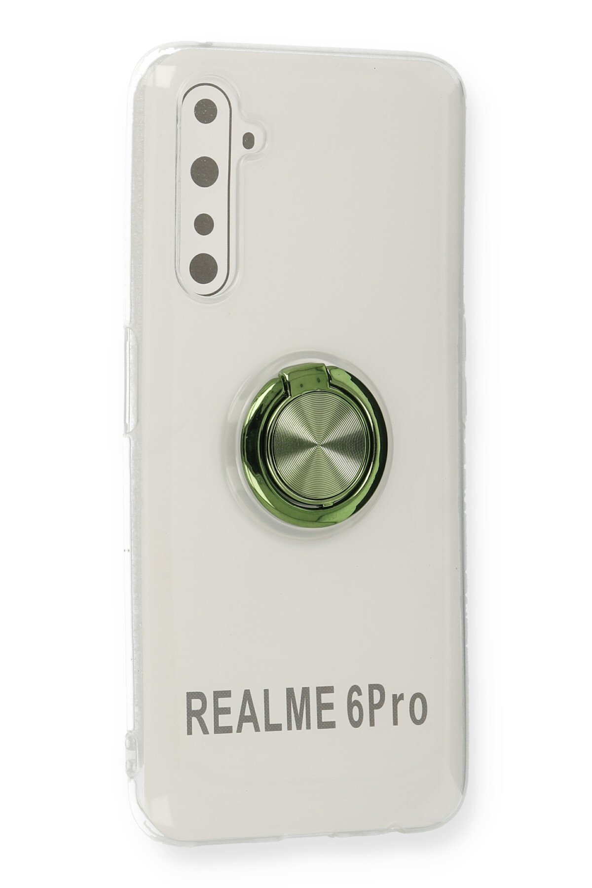 Newface Realme 6 Pro Kılıf Viktor Yüzüklü Silikon - Pembe