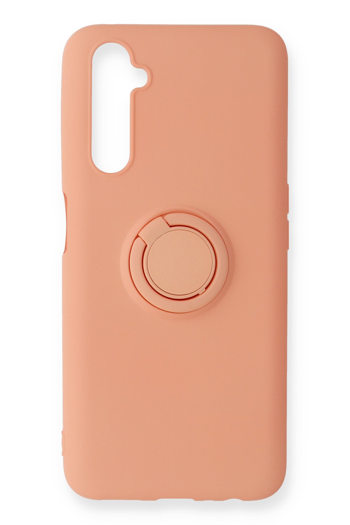 Newface Realme 6 Pro Kılıf Gros Yüzüklü Silikon - Gümüş
