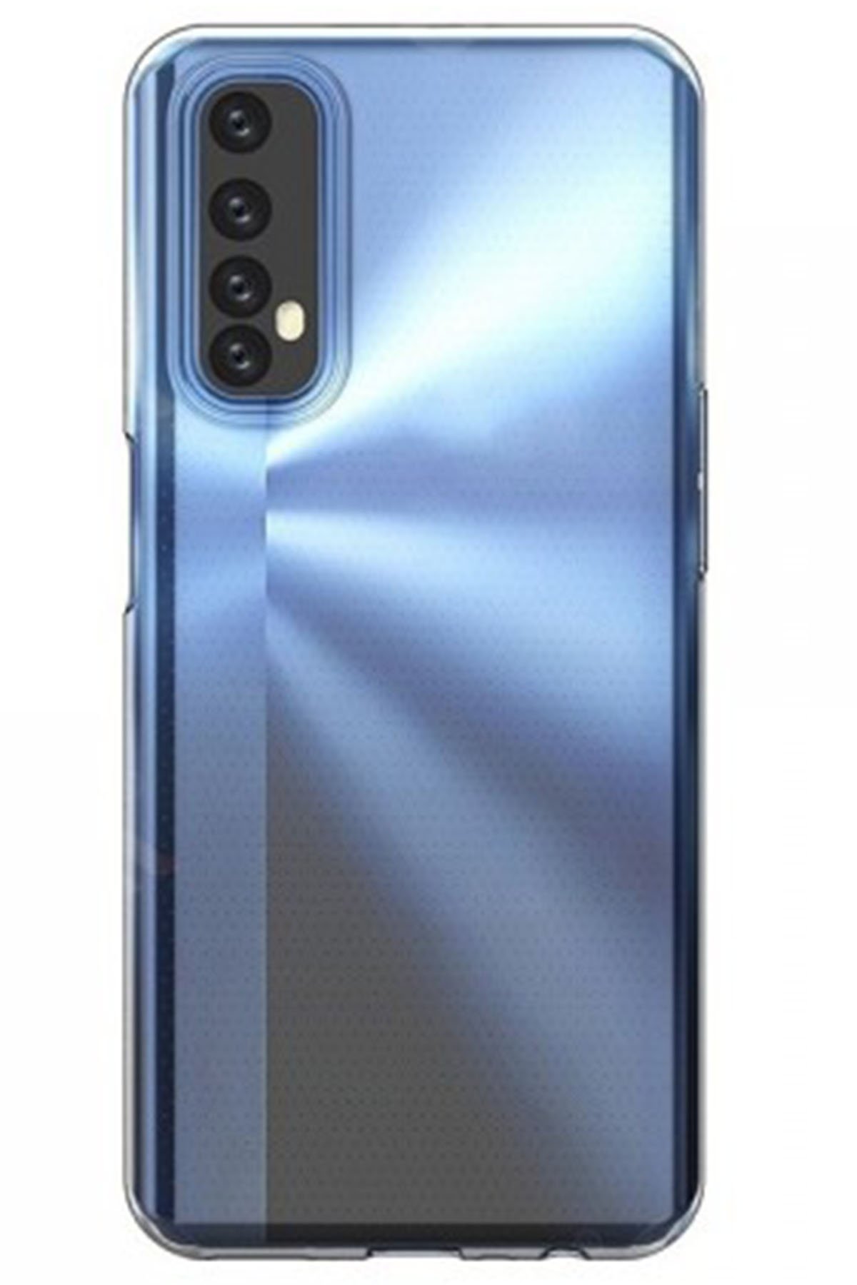 Newface Realme 7 Kılıf Miami Şeffaf Silikon - Gri
