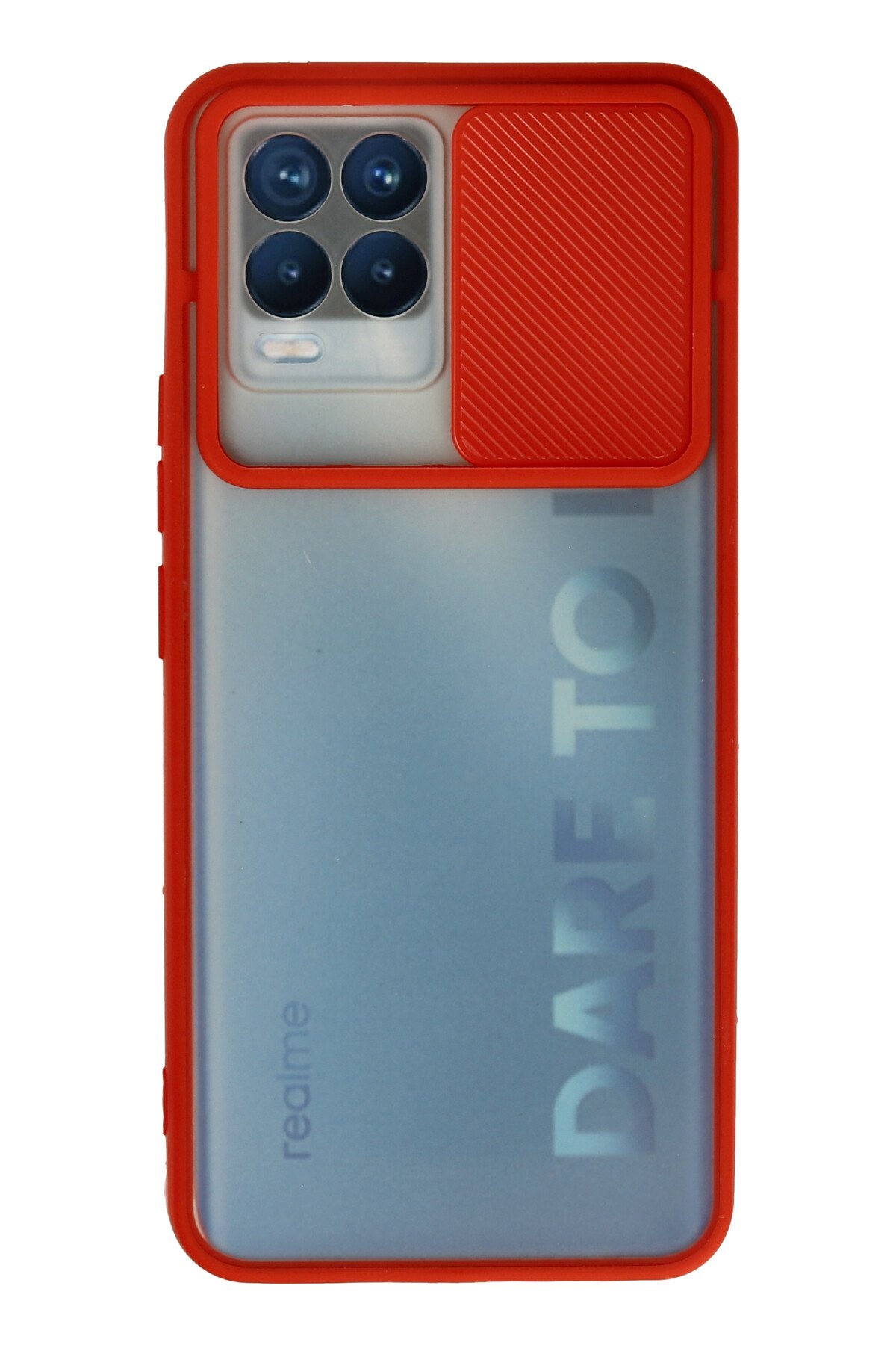 Newface Realme 8 Kılıf Montreal Silikon Kapak - Kırmızı