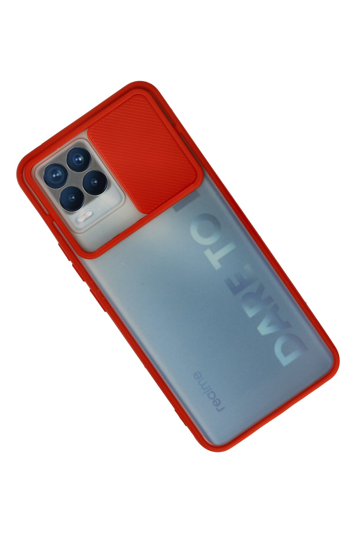Newface Realme 8 Kılıf Montreal Silikon Kapak - Kırmızı