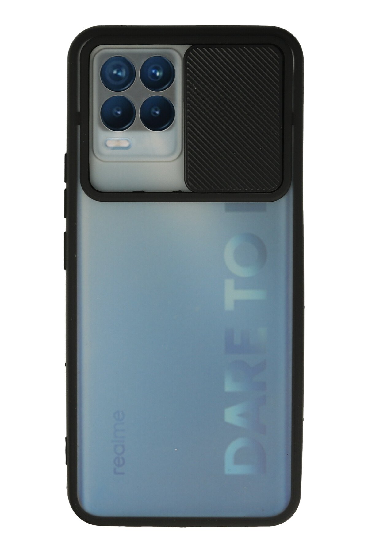 Newface Realme 8 Kılıf Platin Kamera Koruma Silikon - Siyah