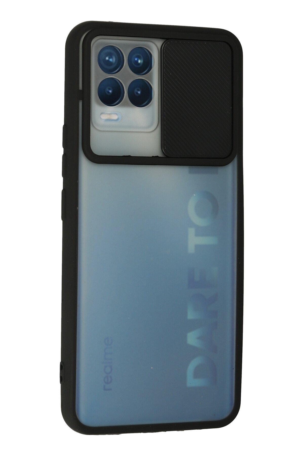 Newface Realme 8 Kılıf Platin Kamera Koruma Silikon - Siyah