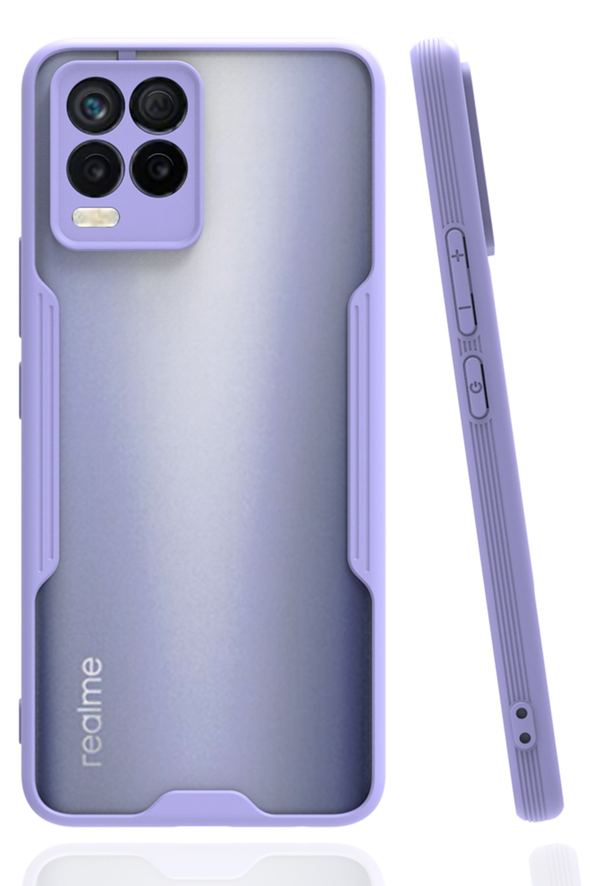 Newface Realme 8 Pro Kılıf Pars Lens Yüzüklü Silikon - Gümüş