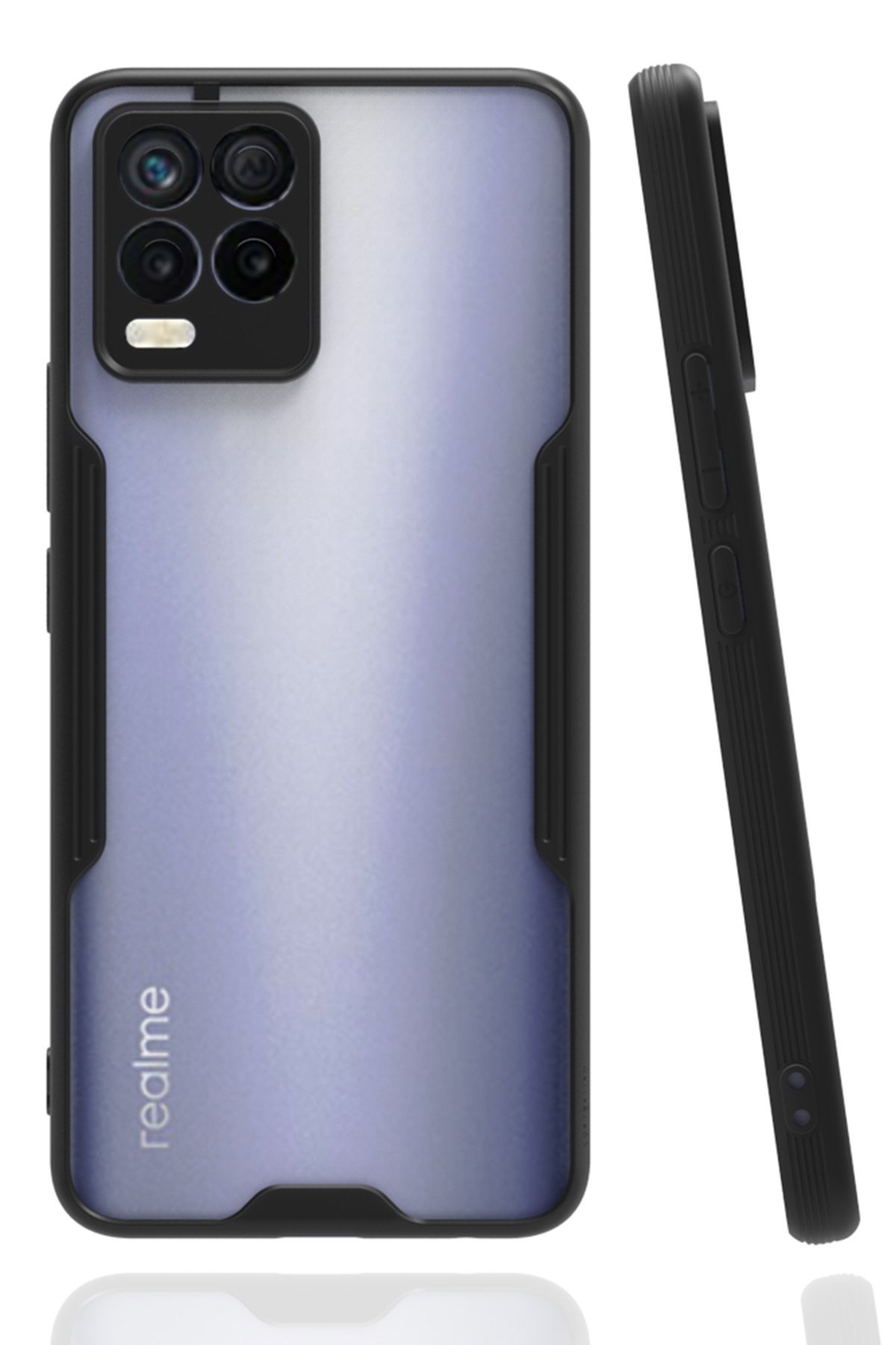 Newface Realme 8 Pro Kılıf Platin Kamera Koruma Silikon - Siyah