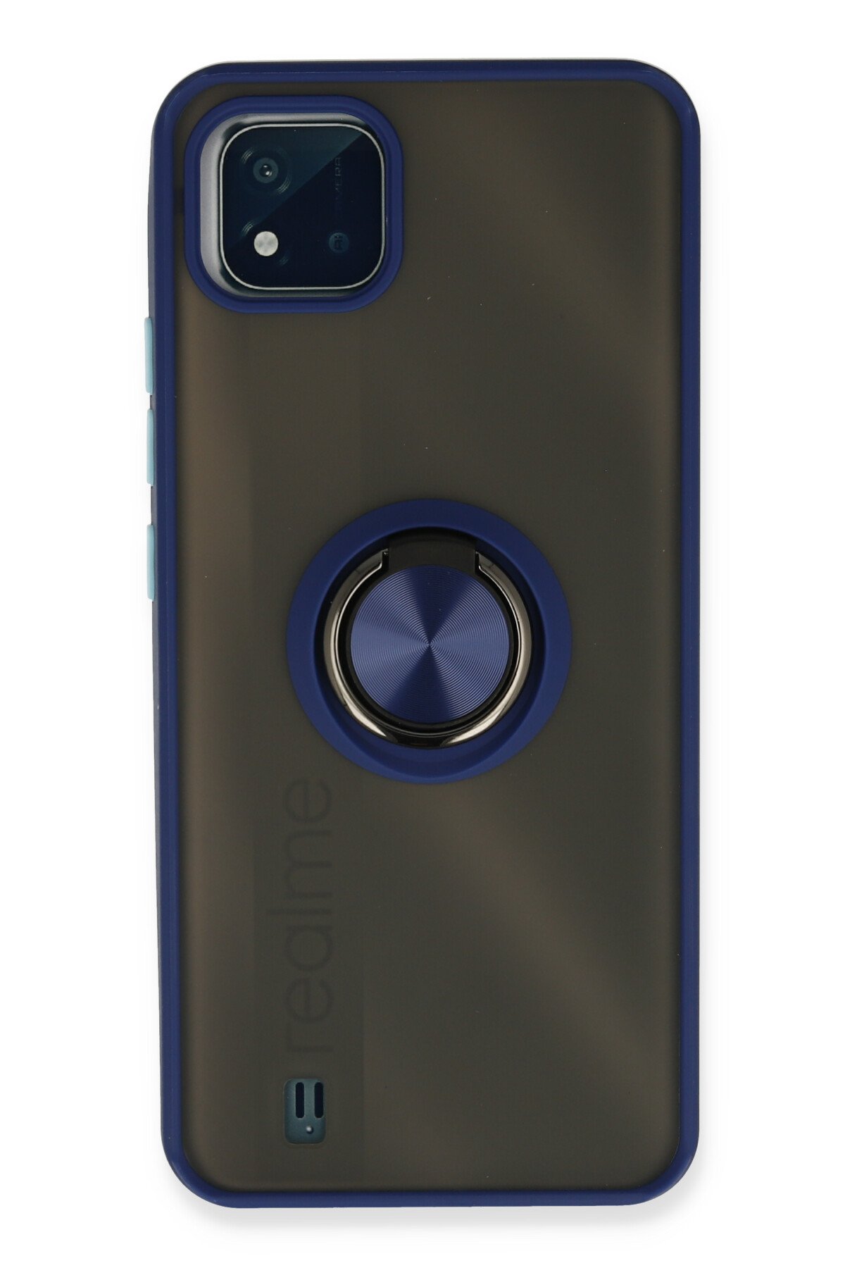 Newface Realme C11 2021 Kılıf Loop Deri Silikon - Siyah