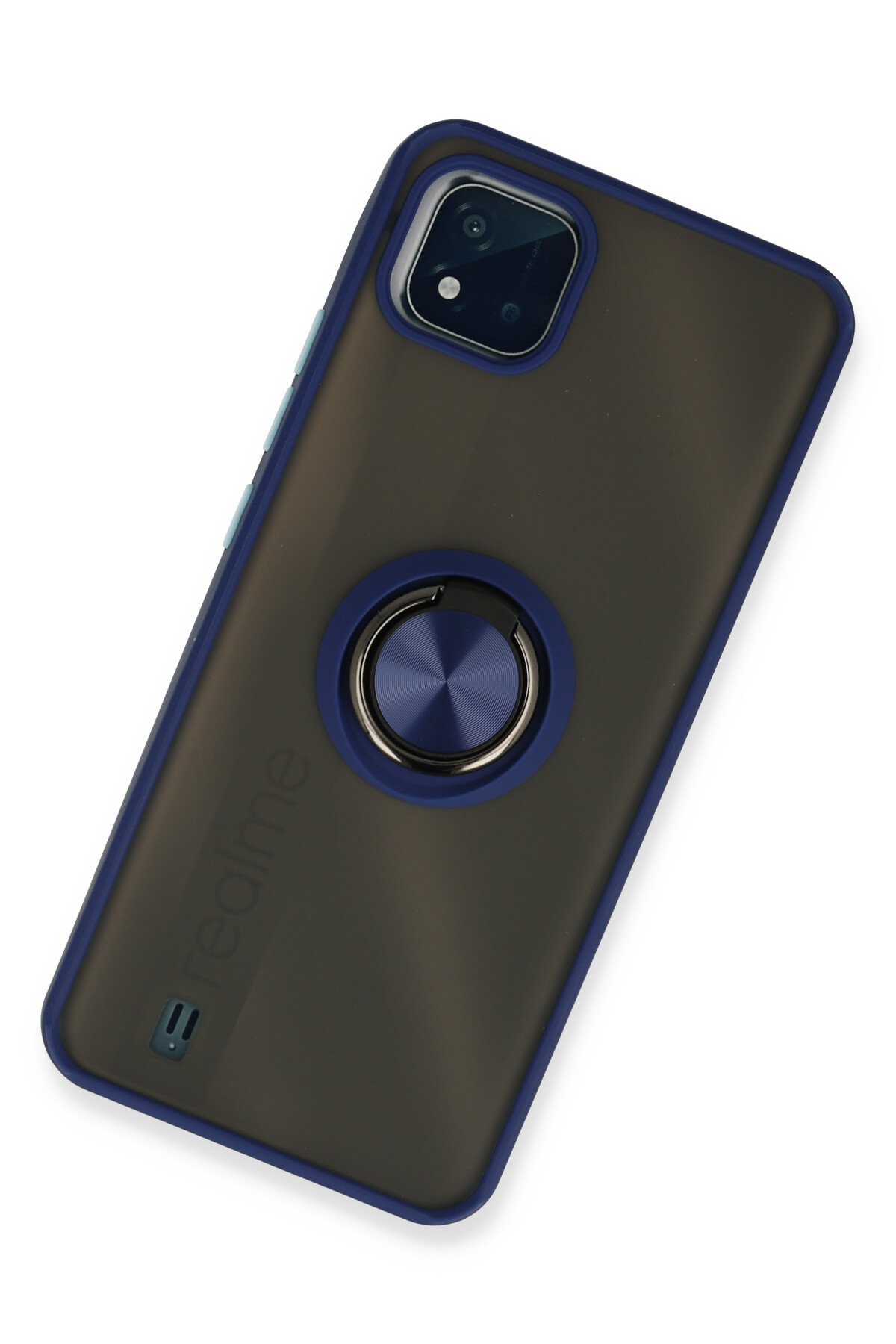 Newface Realme C11 2021 Kılıf Loop Deri Silikon - Siyah