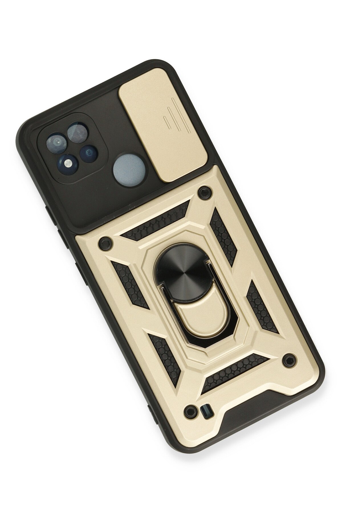 Newface Realme C11 2021 Kılıf Palm Buzlu Kamera Sürgülü Silikon - Sarı