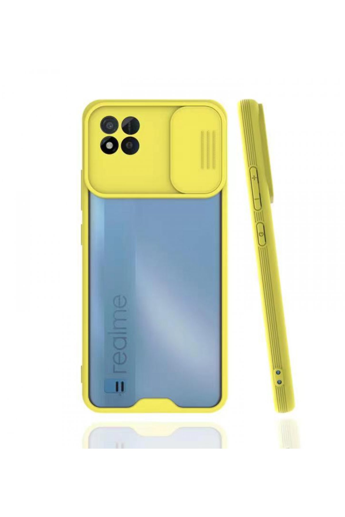 Newface Realme C11 2021 Kılıf Auto Focus Kapak - Siyah