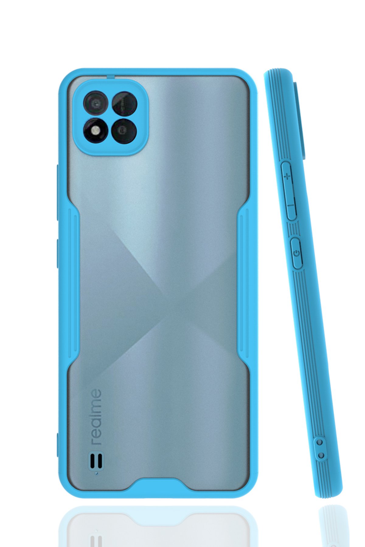 Newface Realme C11 2021 Kılıf Loop Deri Silikon - Siyah