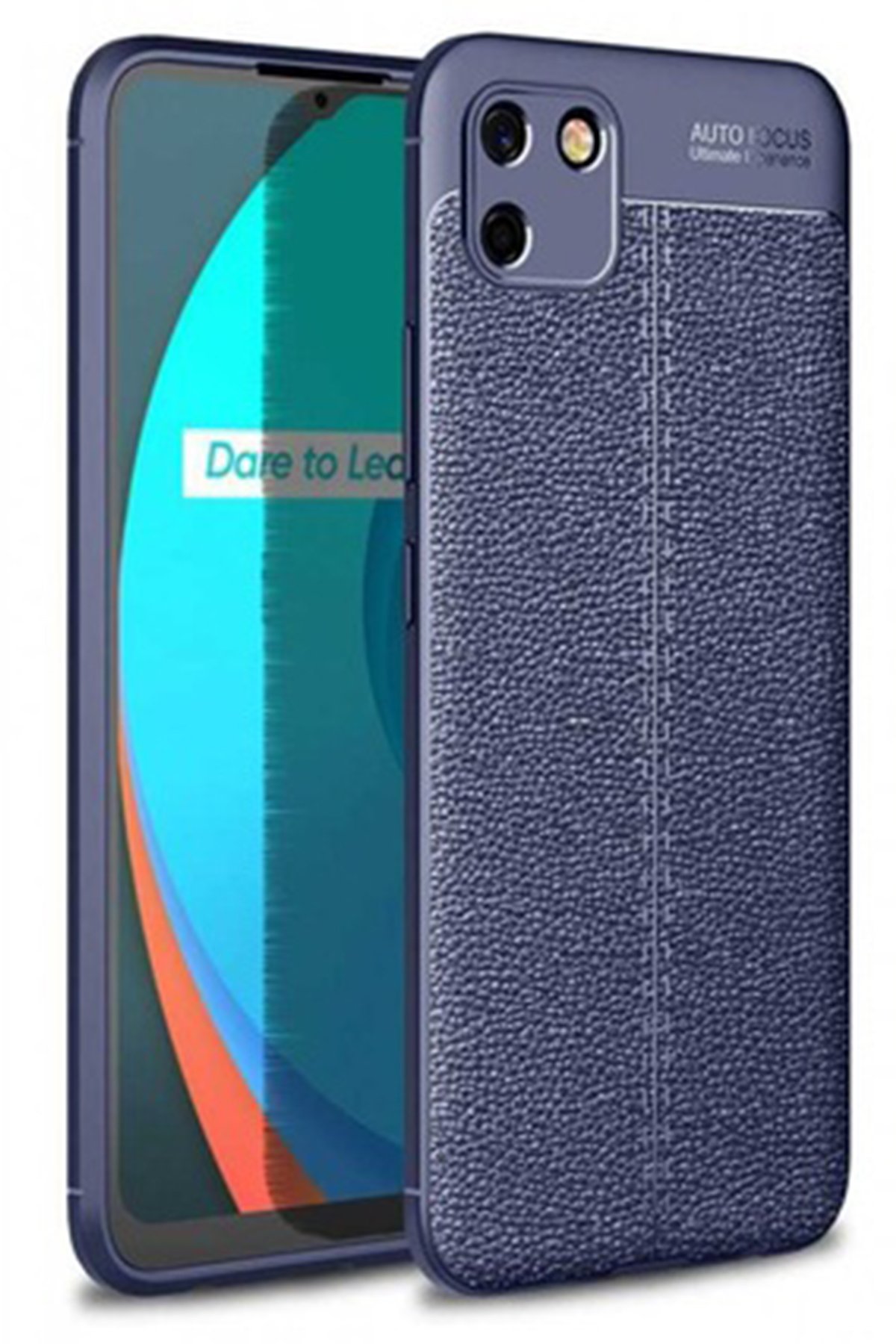 Newface Realme C11 Kılıf Nano içi Kadife Silikon - Kırmızı