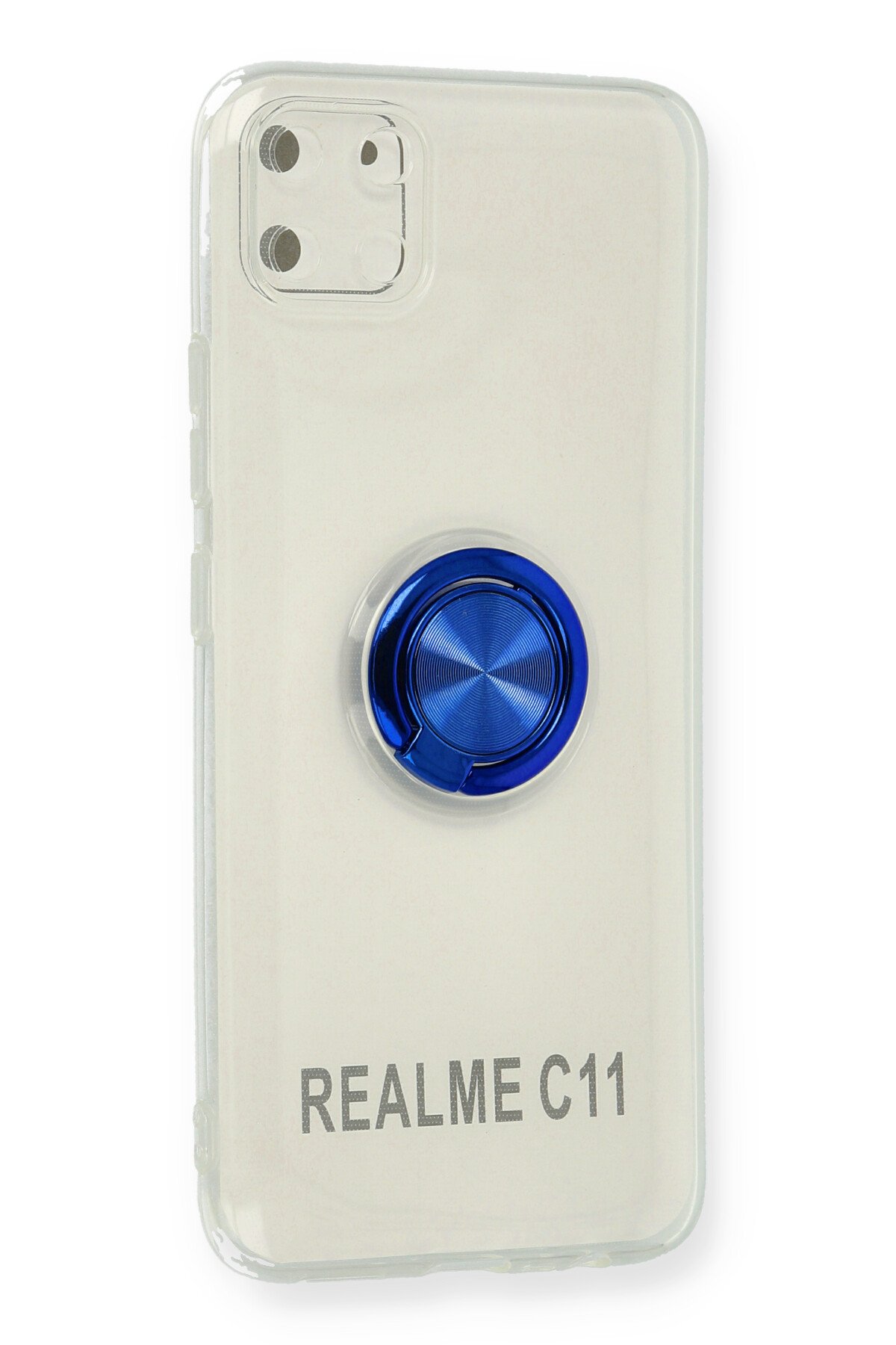 Newface Realme C11 Kılıf Palm Buzlu Kamera Sürgülü Silikon - Kırmızı