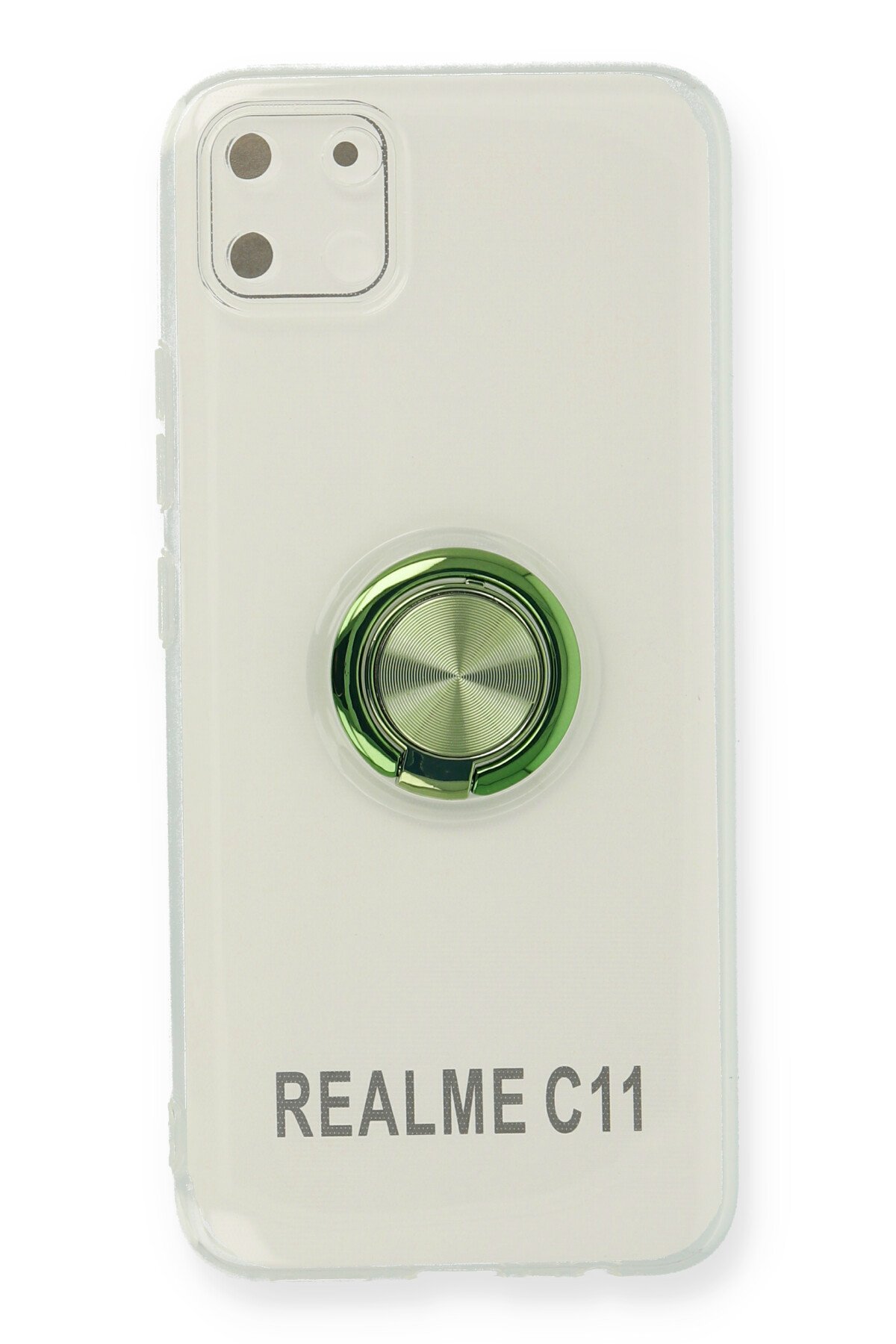 Newface Realme C11 Kılıf Miami Şeffaf Silikon - Kırmızı