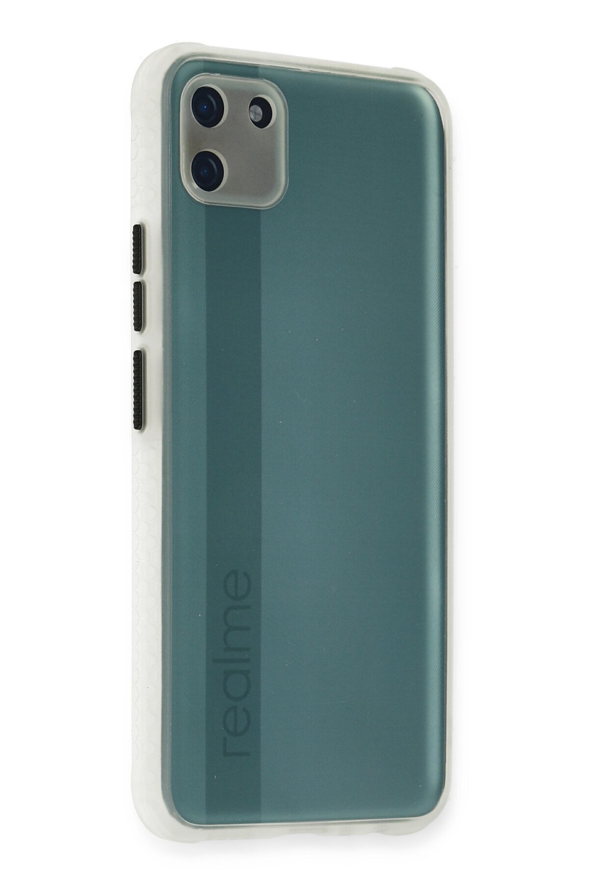 Newface Realme C11 Kılıf Palm Buzlu Kamera Sürgülü Silikon - Turkuaz