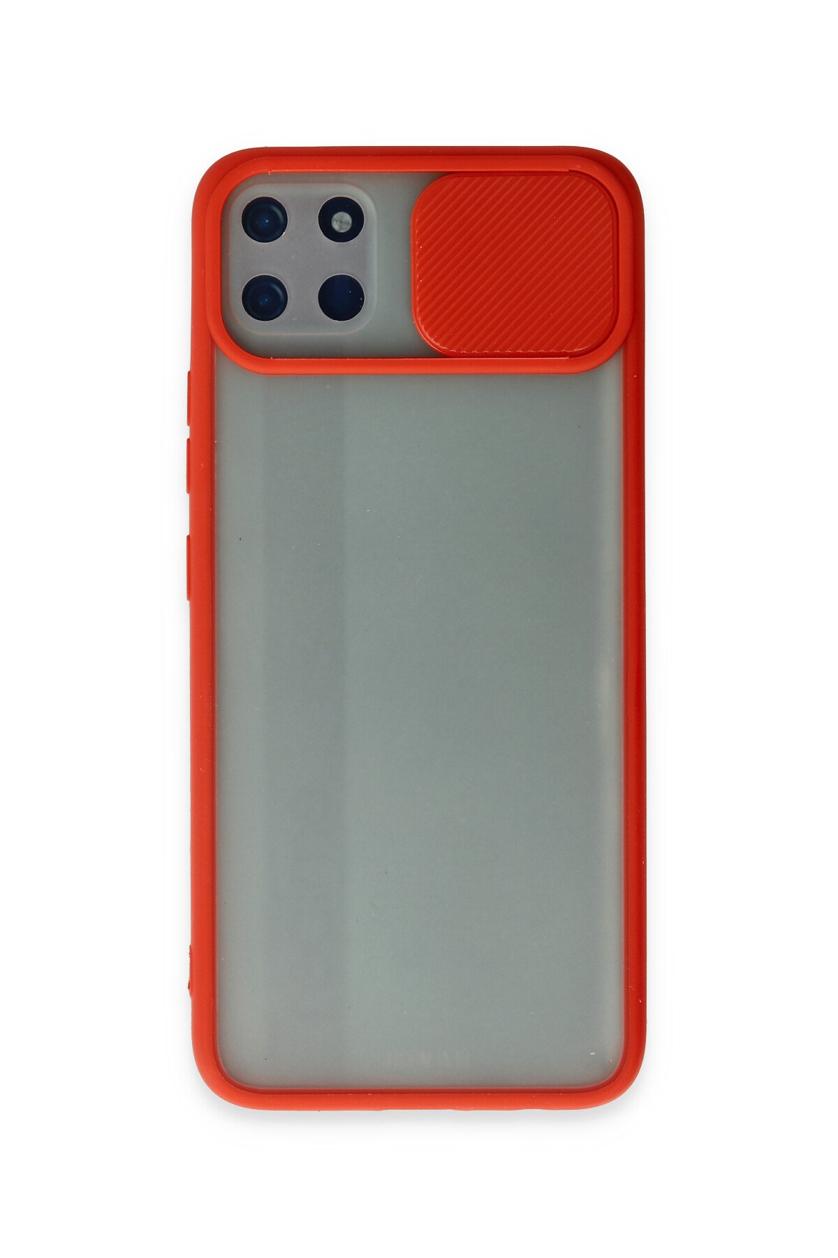 Newface Realme C11 Kılıf Palm Buzlu Kamera Sürgülü Silikon - Sarı
