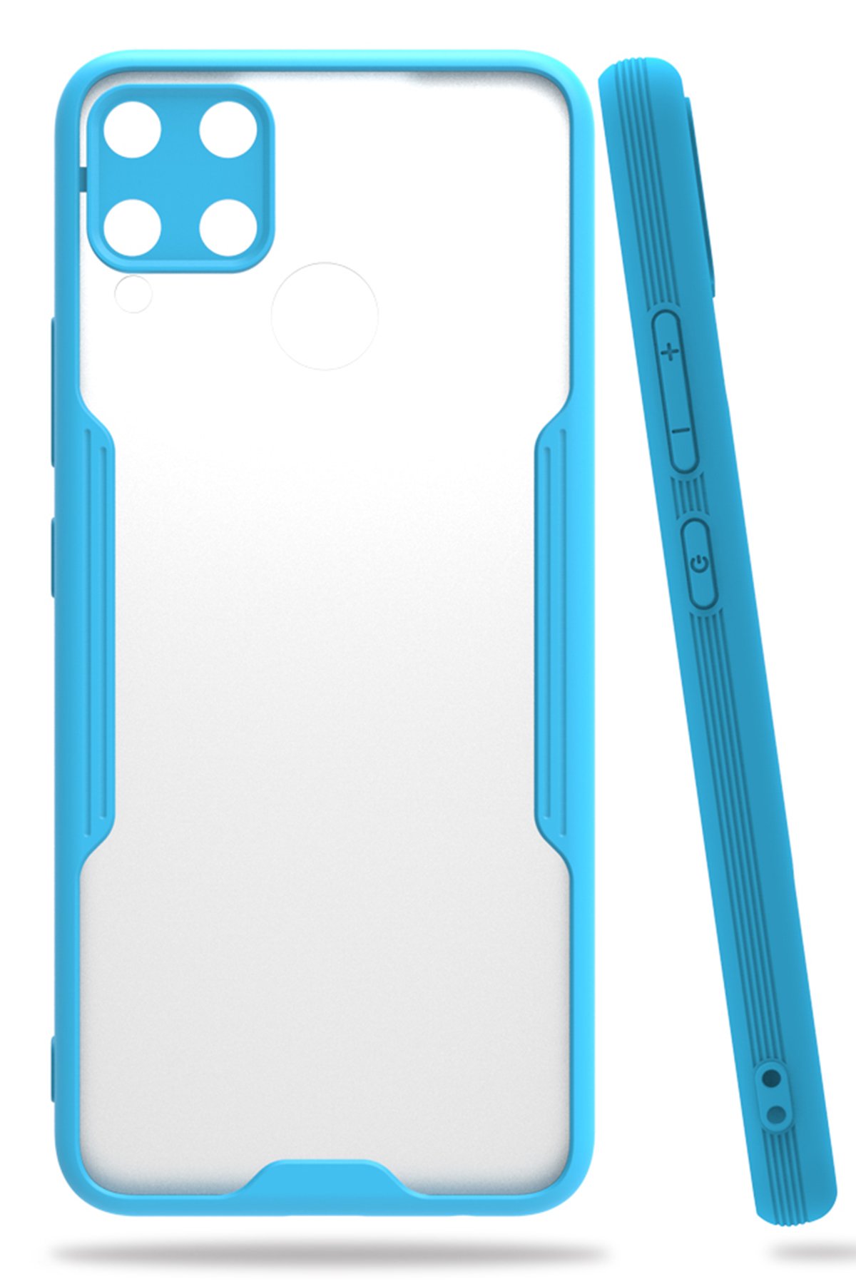 Newface Realme C15 Kılıf Platin Silikon - Lila