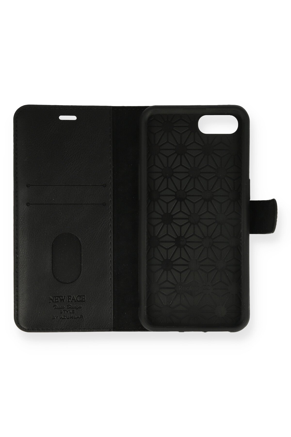 Newface Realme C2 Kılıf Trend S Plus Kapaklı Kılıf - Gold