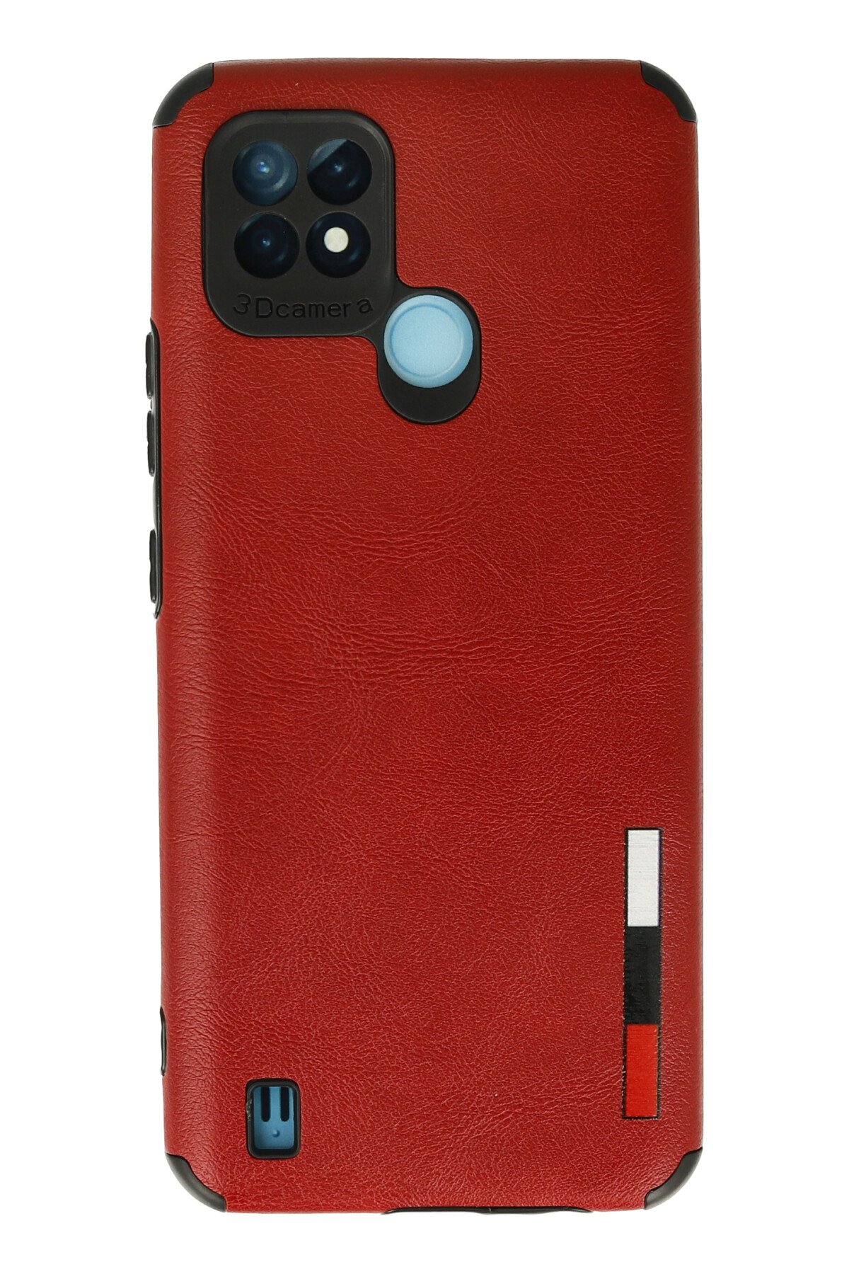 Newface Realme C21 Kılıf Loop Deri Silikon - Kahverengi