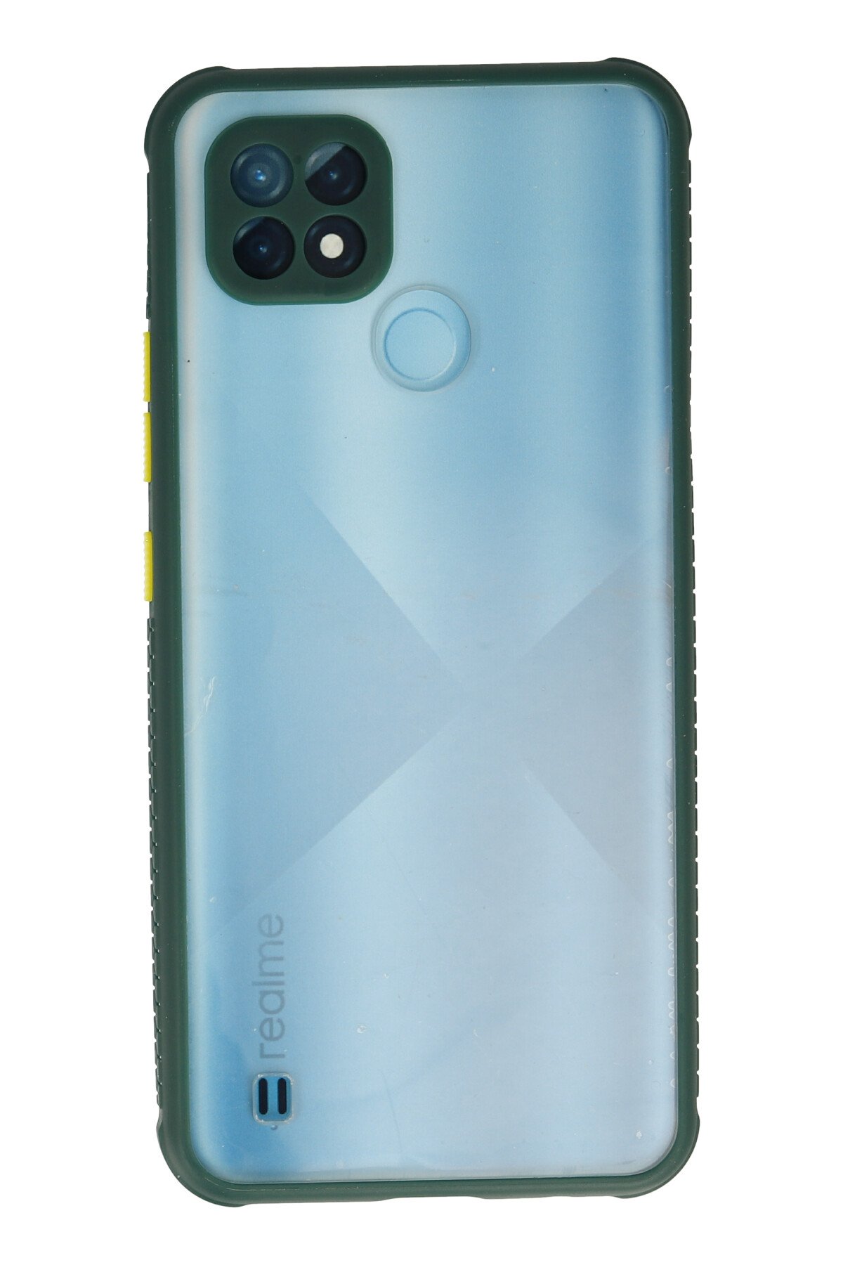 Newface Realme C21 Kılıf Palm Buzlu Kamera Sürgülü Silikon - Siyah