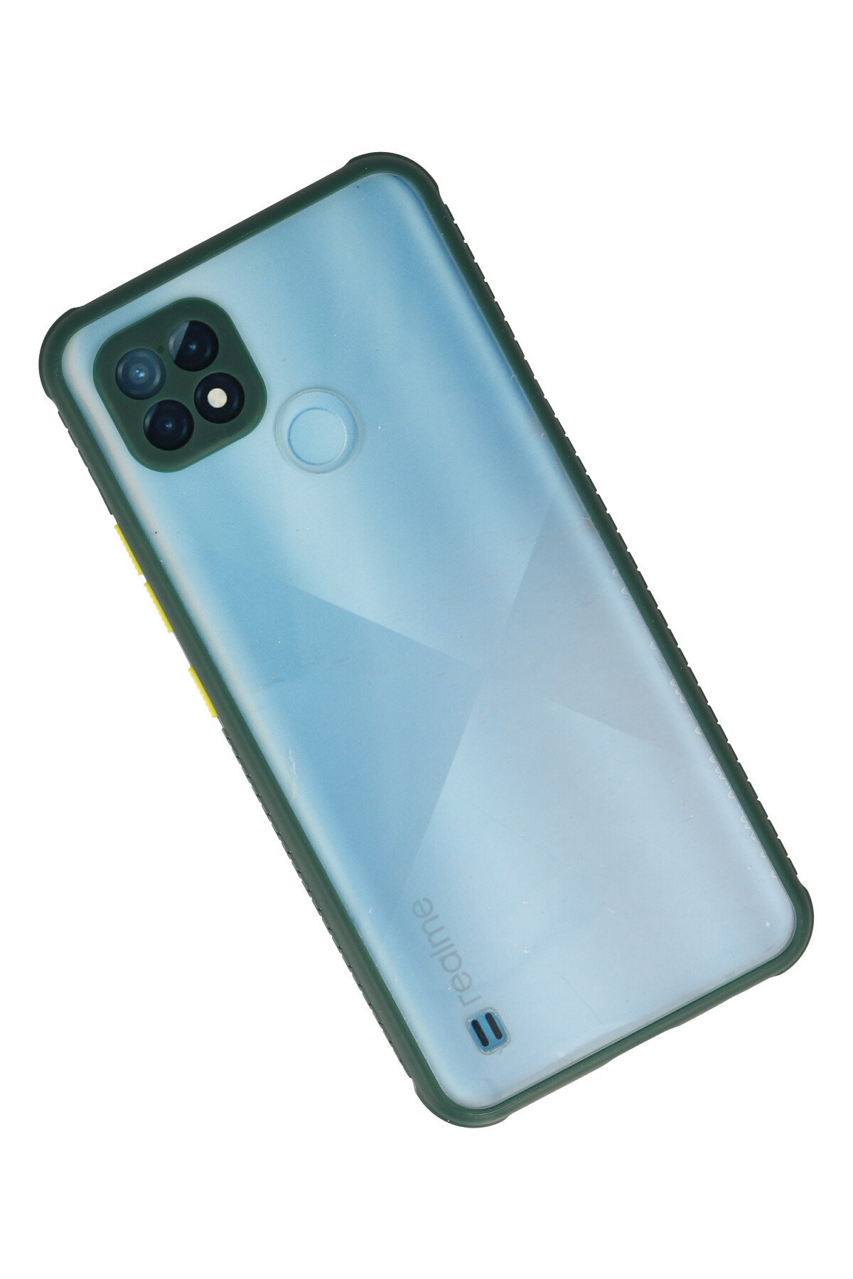 Newface Realme C21 Kılıf Palm Buzlu Kamera Sürgülü Silikon - Siyah