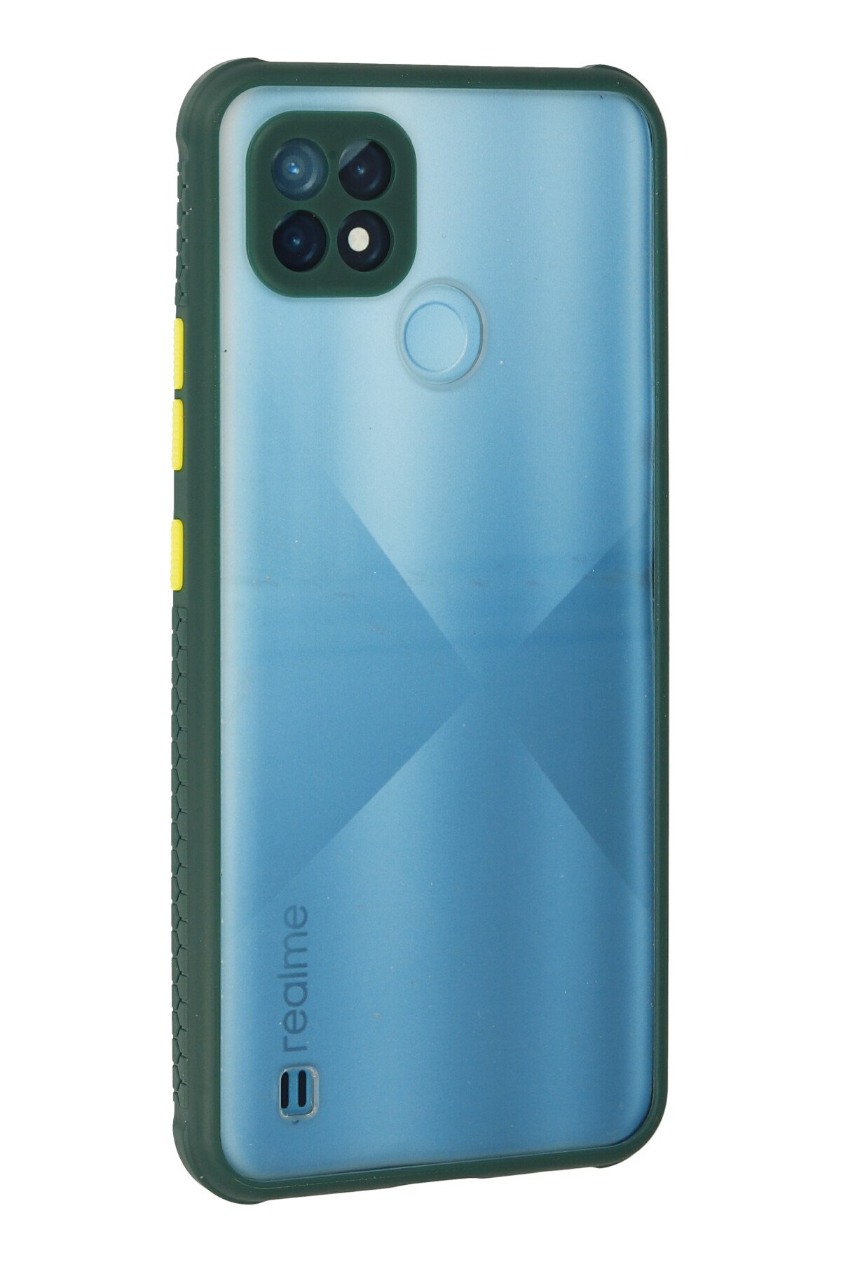 Newface Realme C21 Kılıf Palm Buzlu Kamera Sürgülü Silikon - Siyah