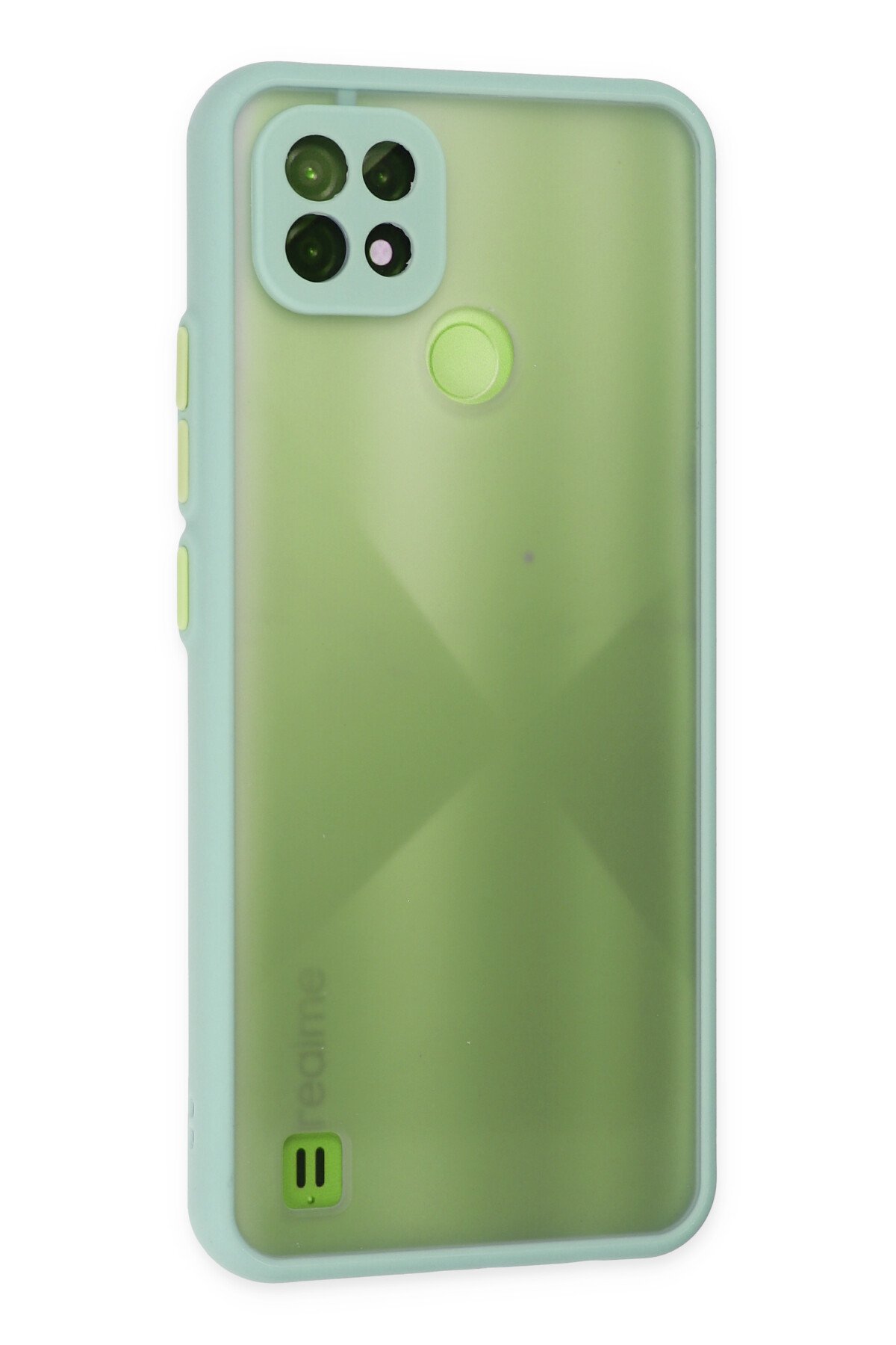 Newface Realme C21 Kılıf Auto Focus Karbon Kapak - Siyah