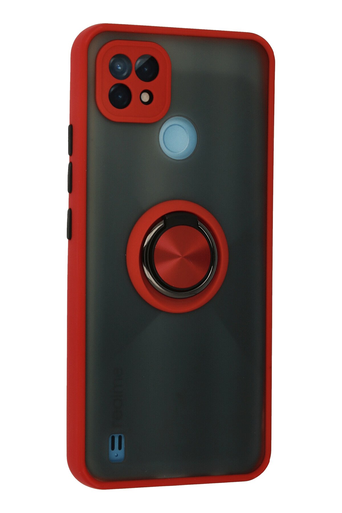 Newface Realme C21 Kılıf Miami Şeffaf Silikon - Lacivert