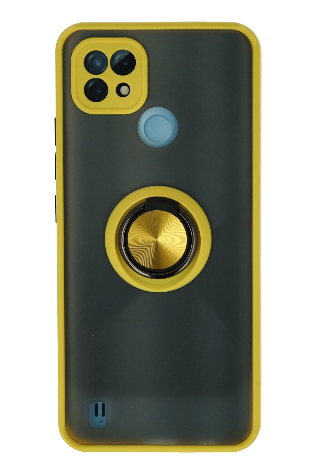 Newface Realme C21 Kılıf Nano içi Kadife Silikon - Siyah