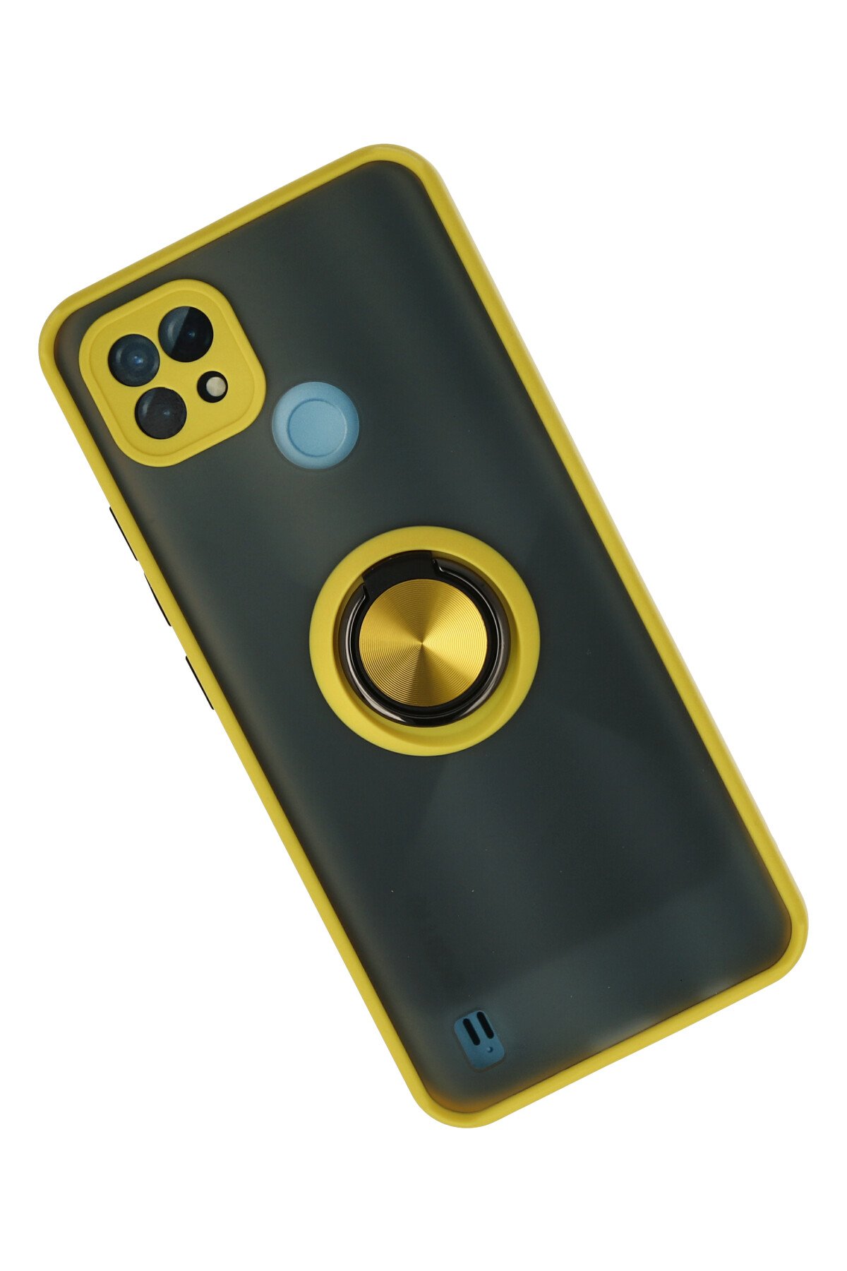 Newface Realme C21 Kılıf Nano içi Kadife Silikon - Siyah