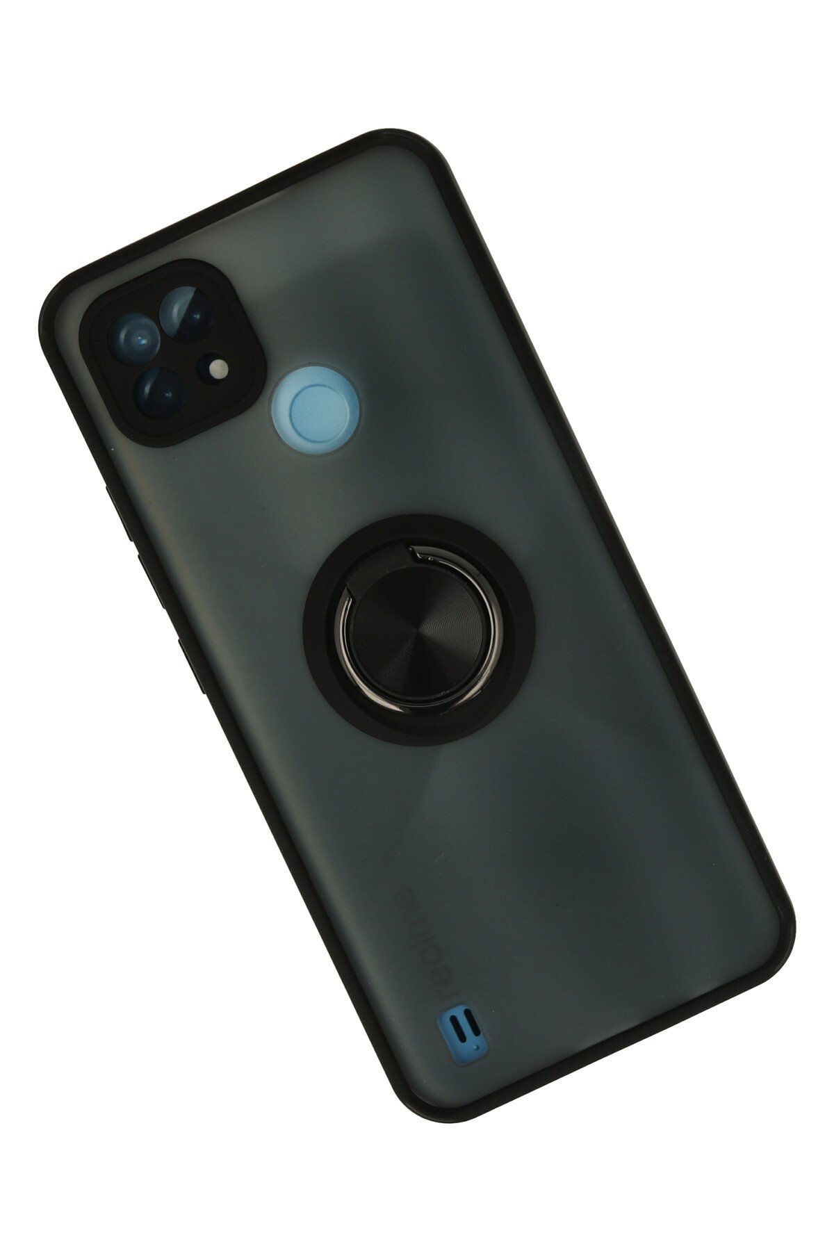 Newface Realme C21 Kılıf Platin Kamera Koruma Silikon - Kırmızı