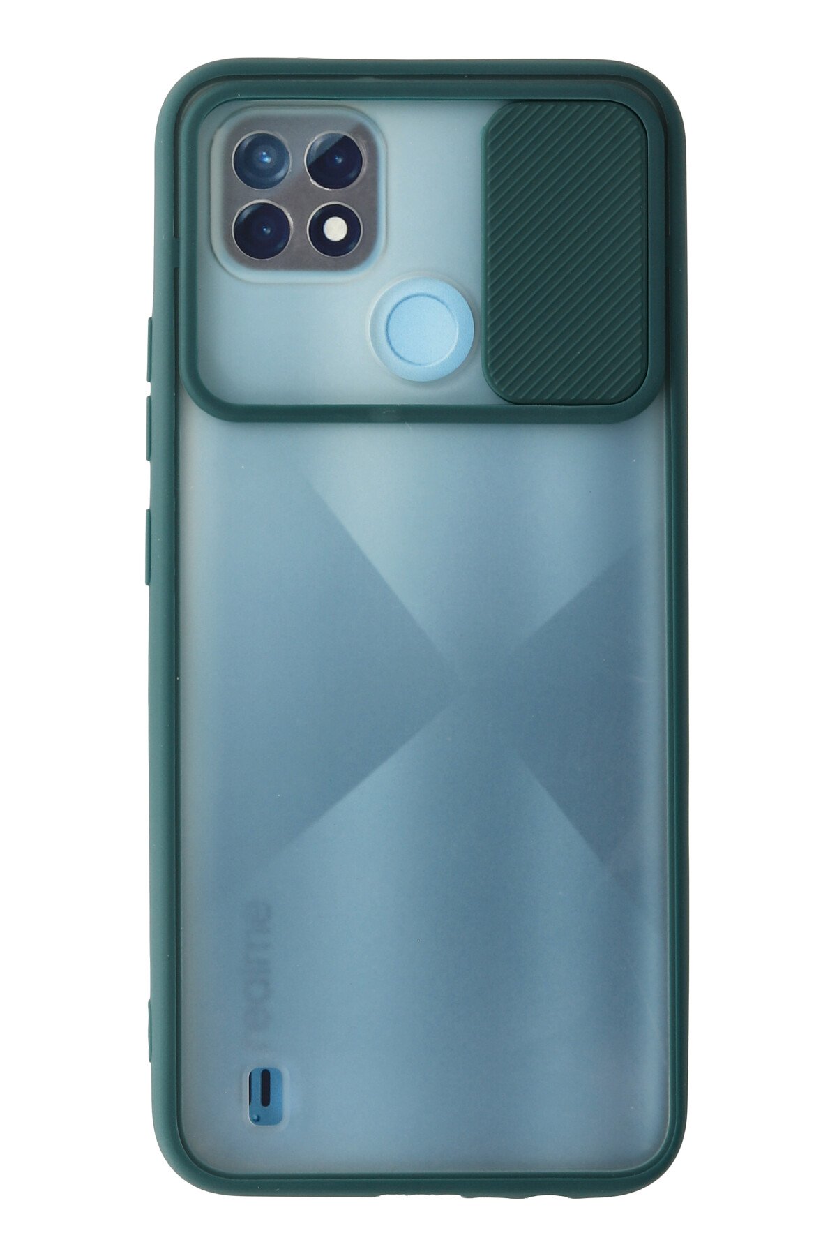 Newface Realme C21 Kılıf Platin Kamera Koruma Silikon - Lacivert