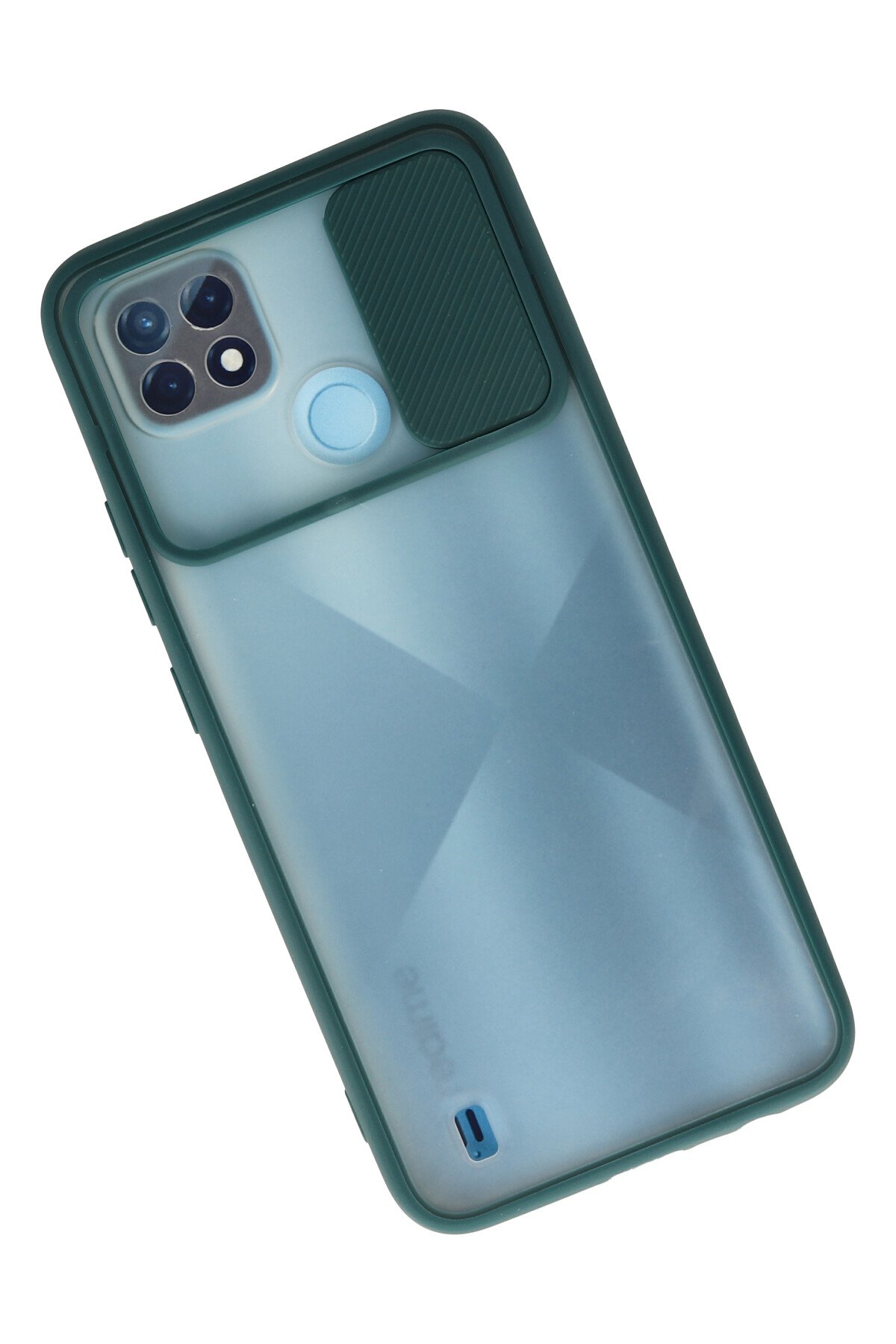 Newface Realme C21 Kılıf Platin Kamera Koruma Silikon - Lacivert