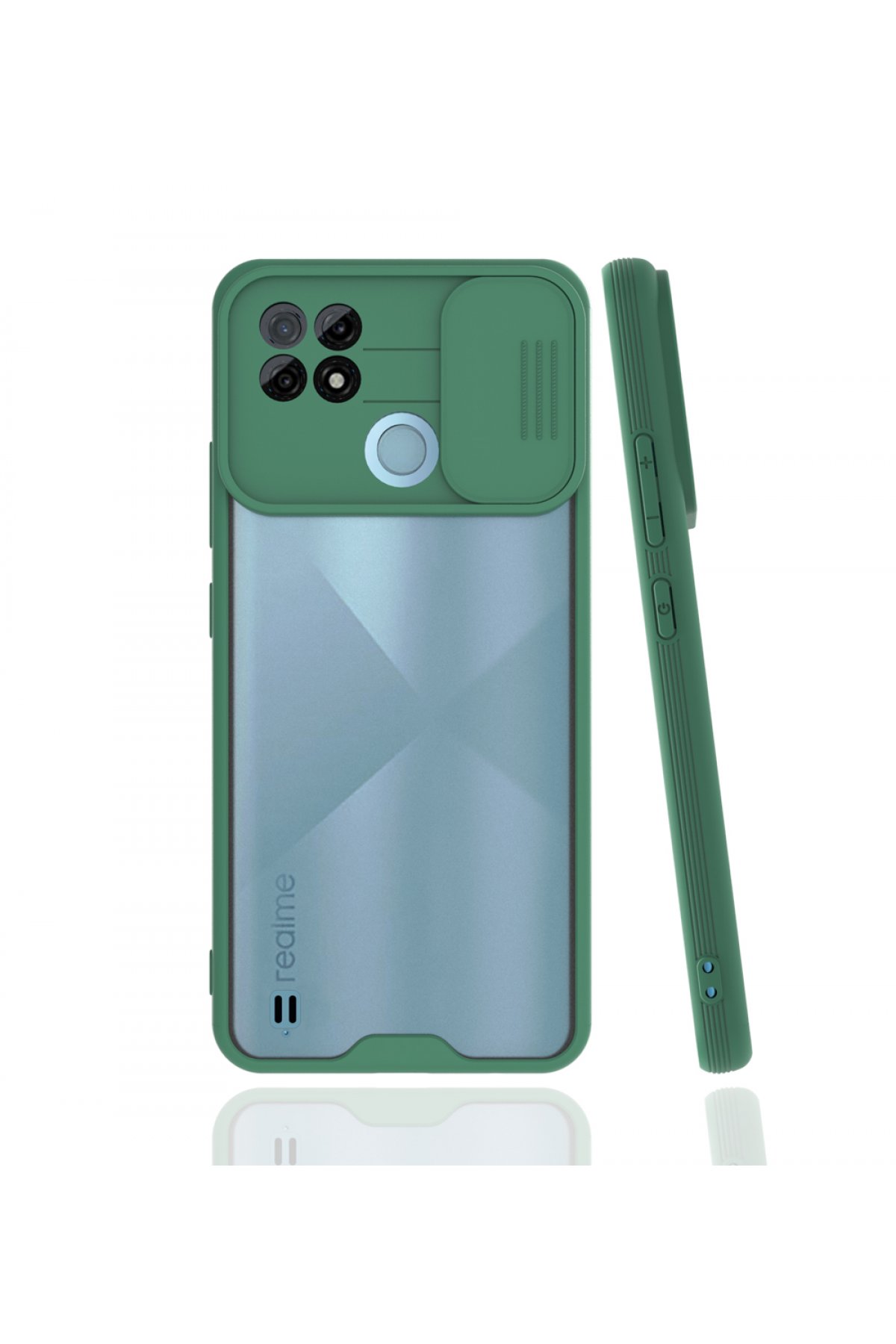 Newface Realme C21 Kılıf Platin Silikon - Lila