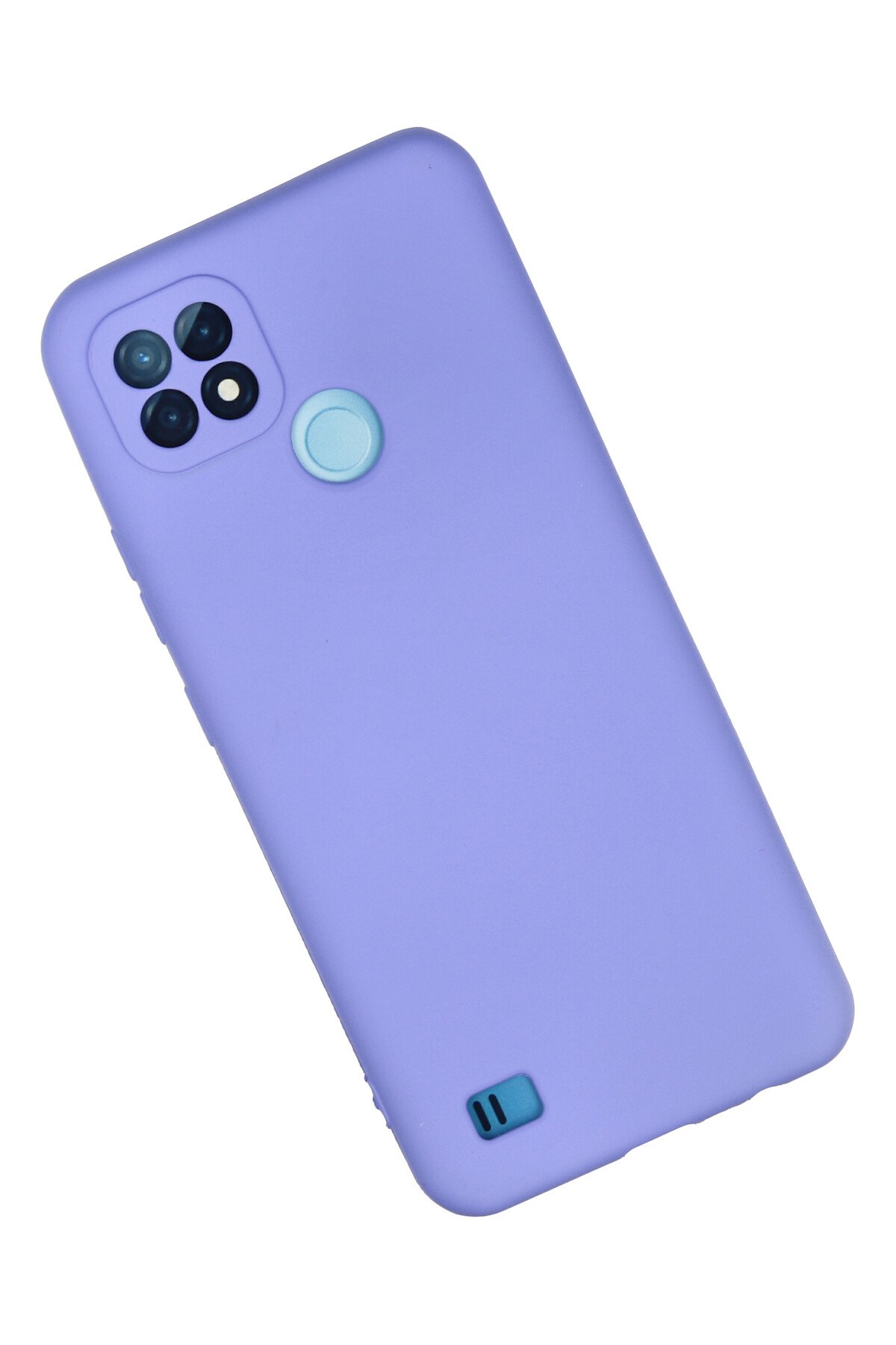 Newface Realme C21 Kılıf Palm Buzlu Kamera Sürgülü Silikon - Sarı