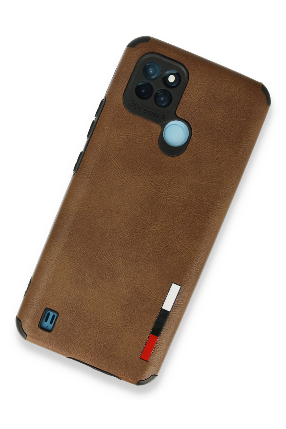 Newface Realme C21Y Kılıf Loop Deri Silikon - Siyah