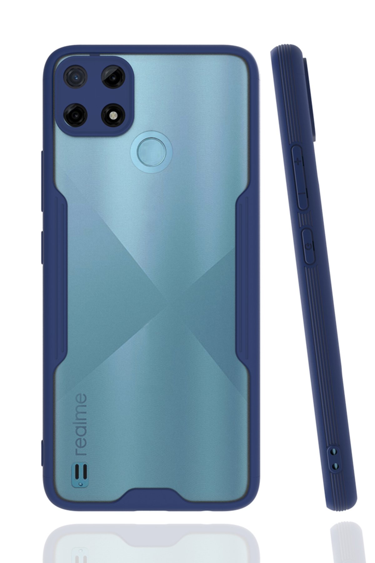 Newface Realme C21Y Kılıf Razer Lensli Silikon - Siyah