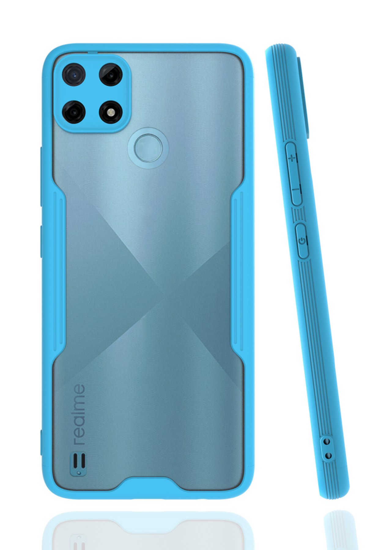 Newface Realme C21Y Kılıf Platin Silikon - Kırmızı