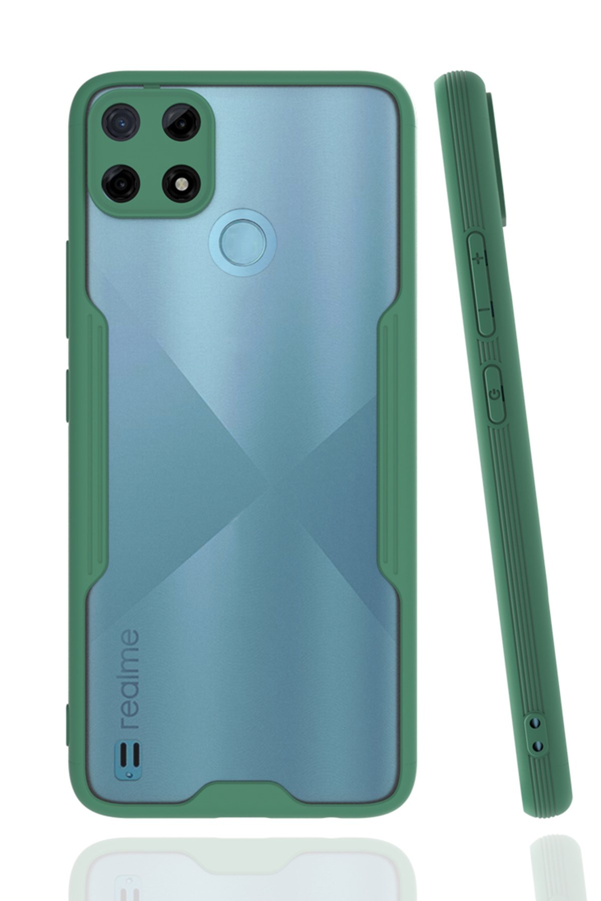 Newface Realme C21Y Kılıf Razer Lensli Silikon - Mor