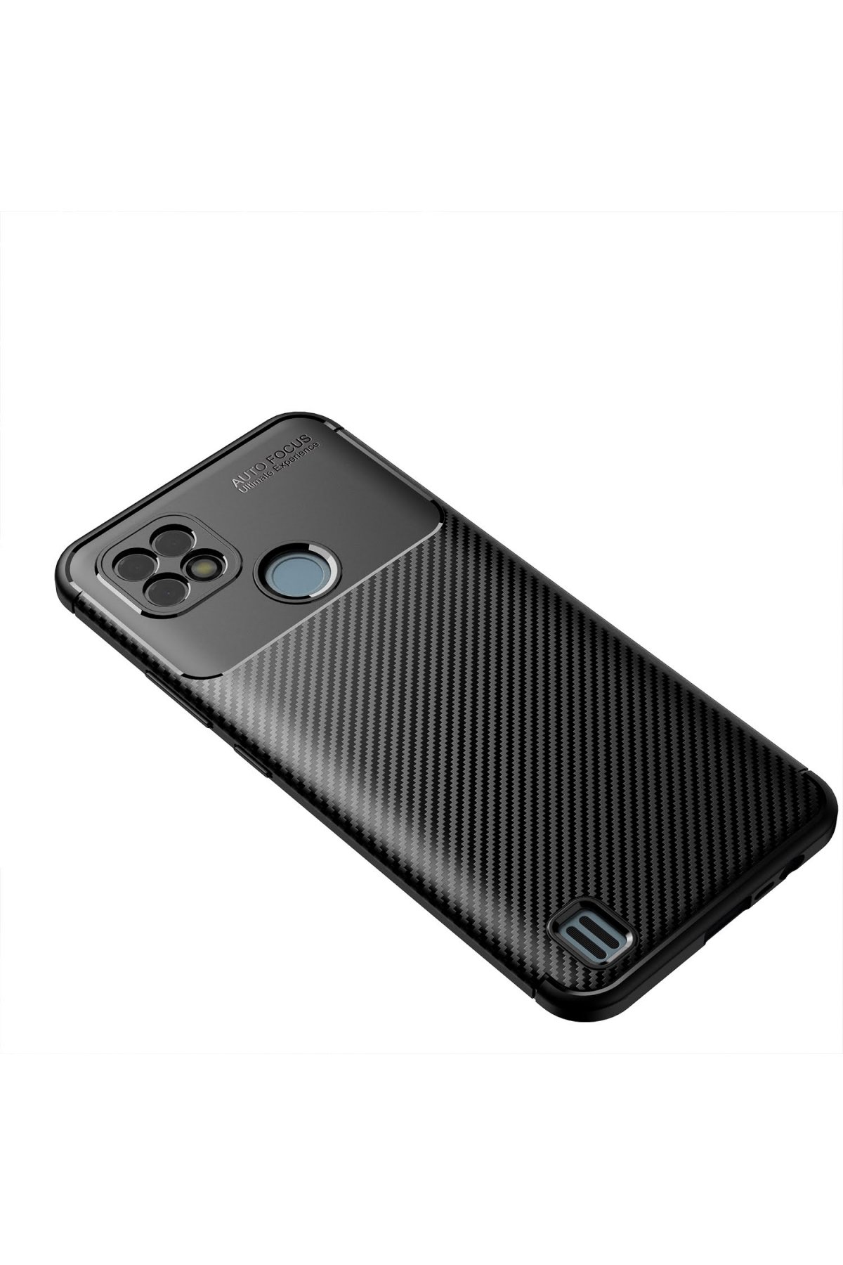 Newface Realme C25 Kılıf Kelvin Kartvizitli Silikon - Siyah