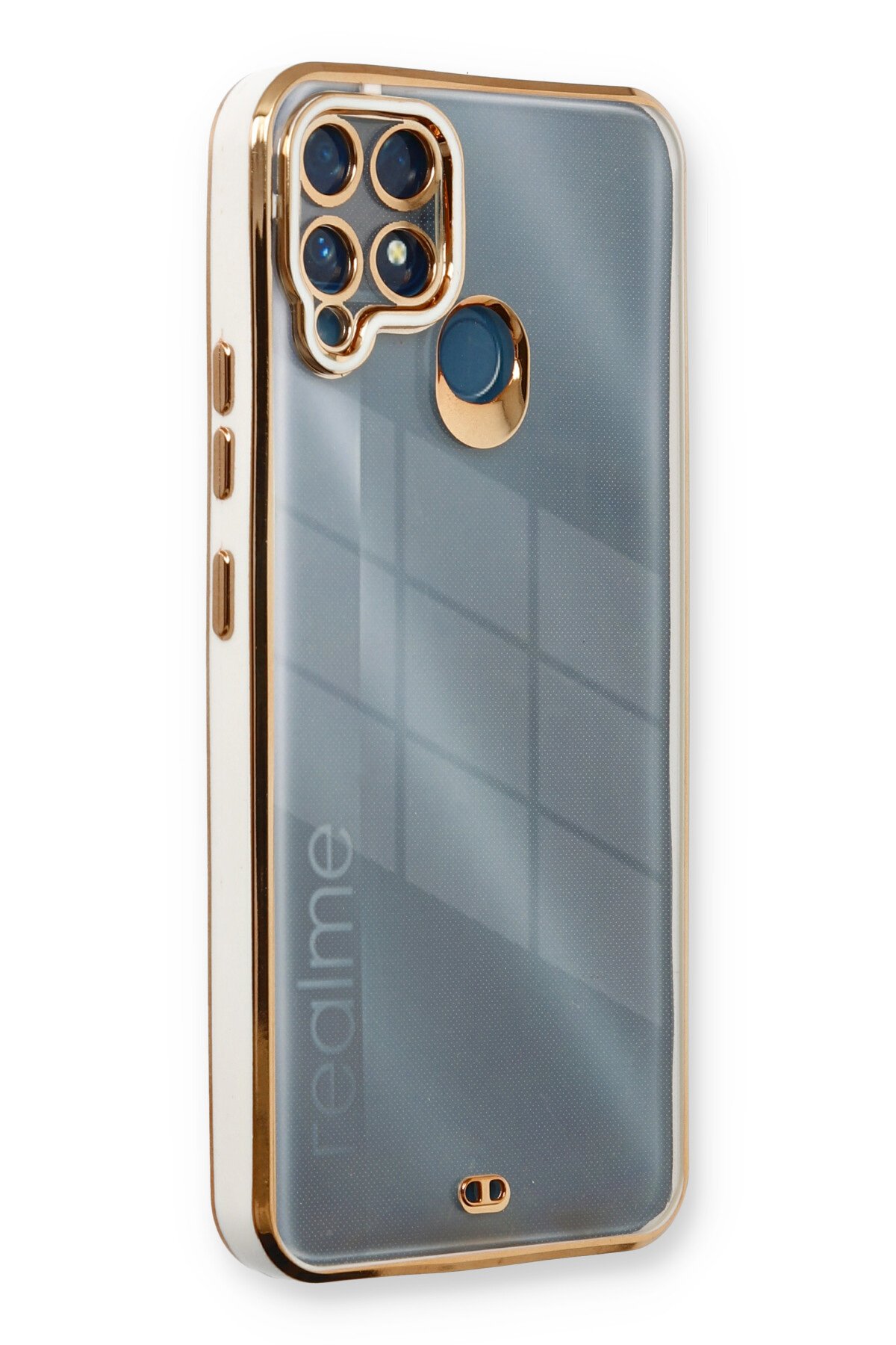 Newface Realme C25s Kılıf Platin Silikon - Sarı