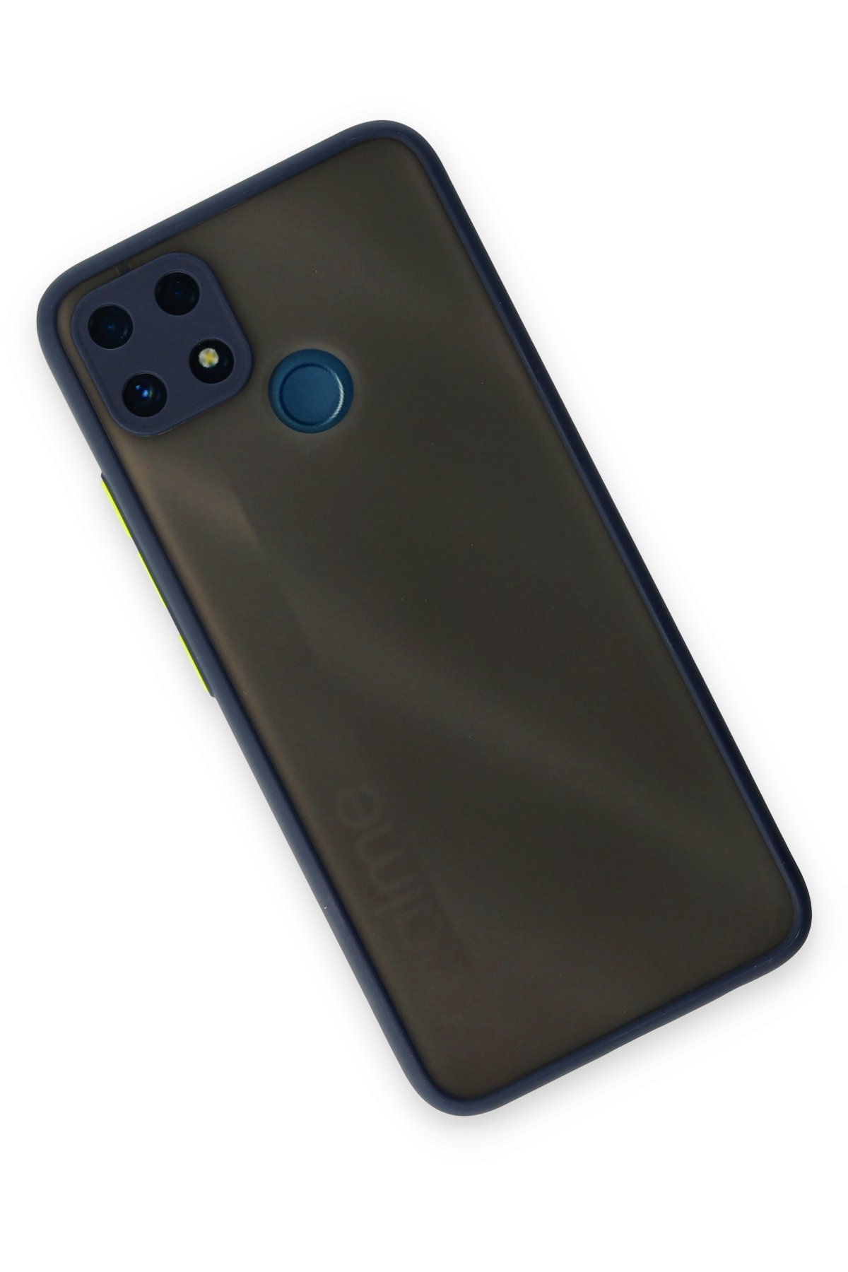 Newface Realme C25 Kılıf Glass Kapak - Lila