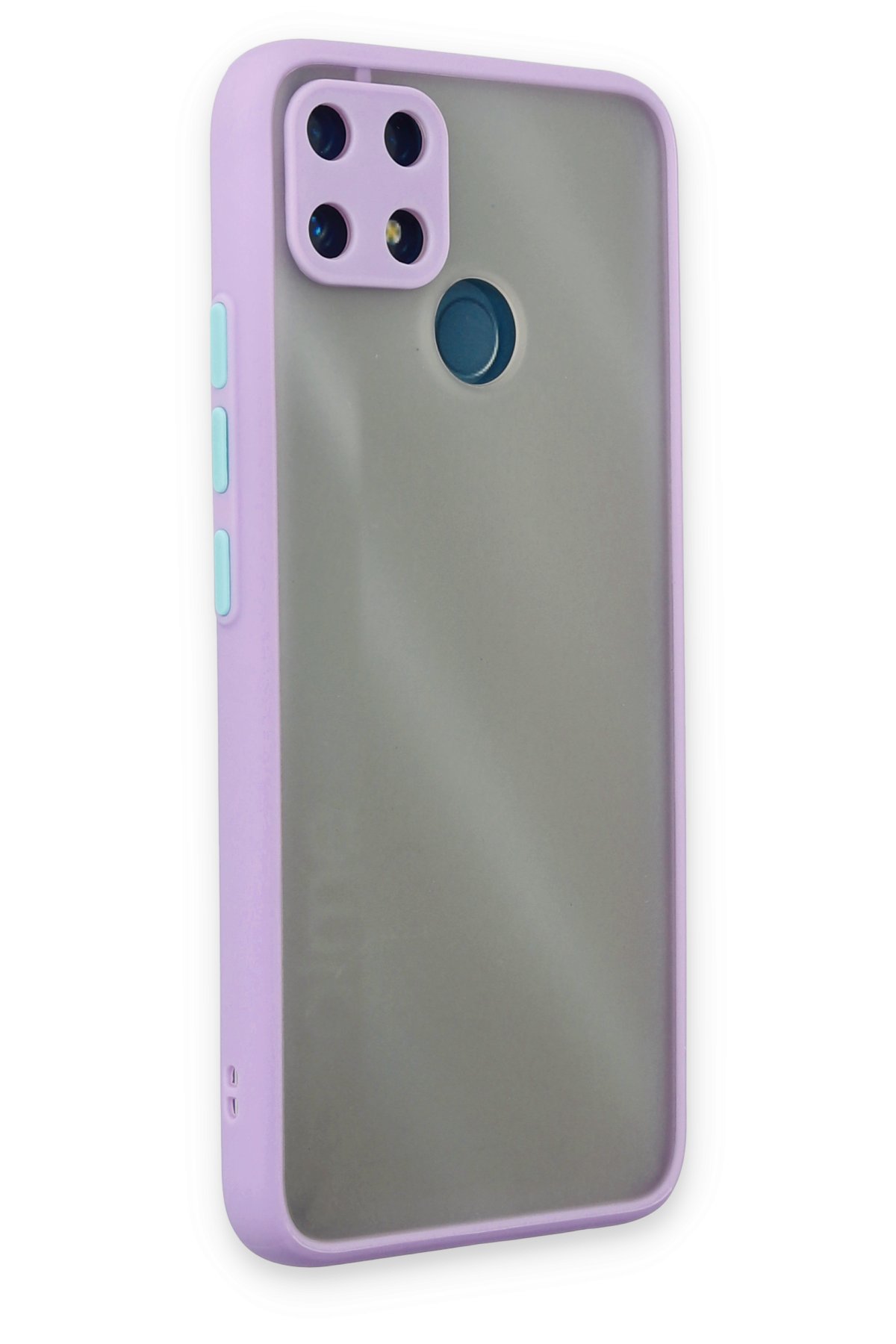 Newface Realme C25 Kılıf Auto Focus Karbon Kapak - Kahverengi
