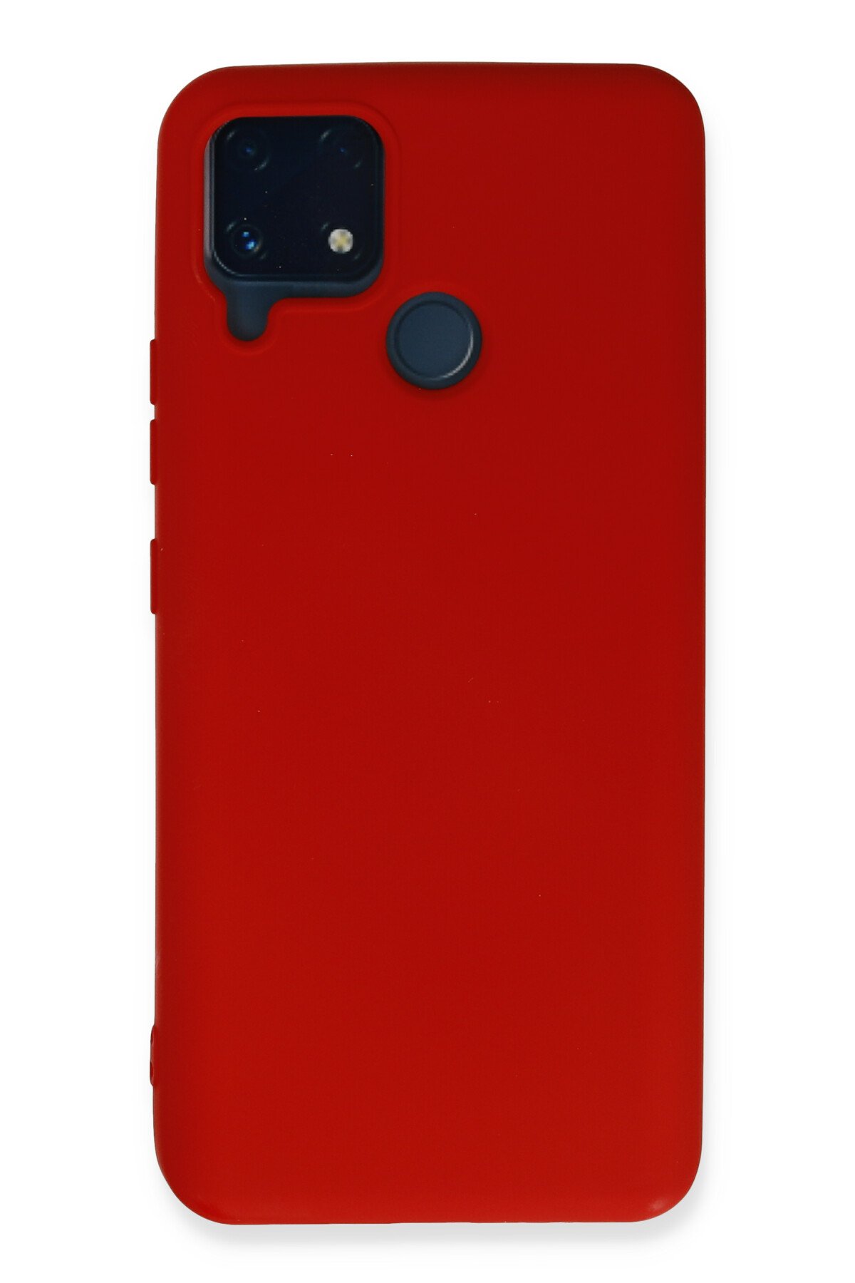Newface Realme C25s Kılıf Glass Kapak - Mavi